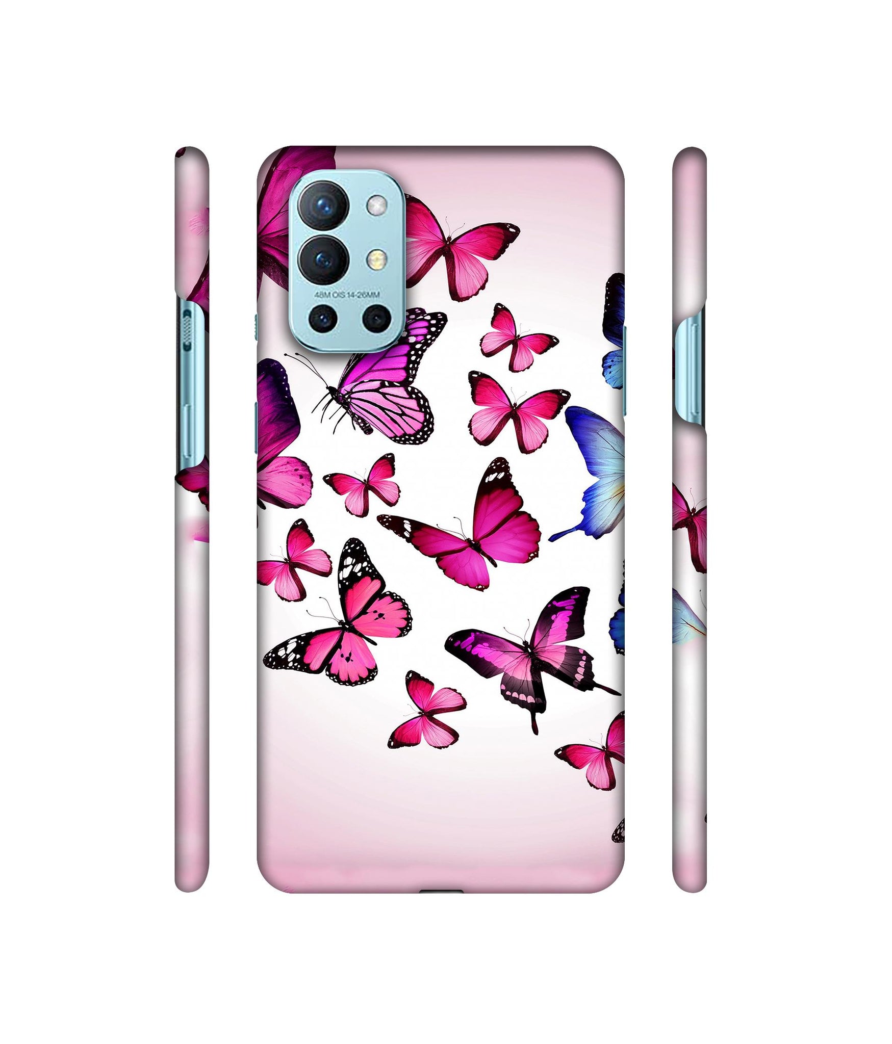 Flying Colorful Butterfly Designer Hard Back Cover for OnePlus 9R