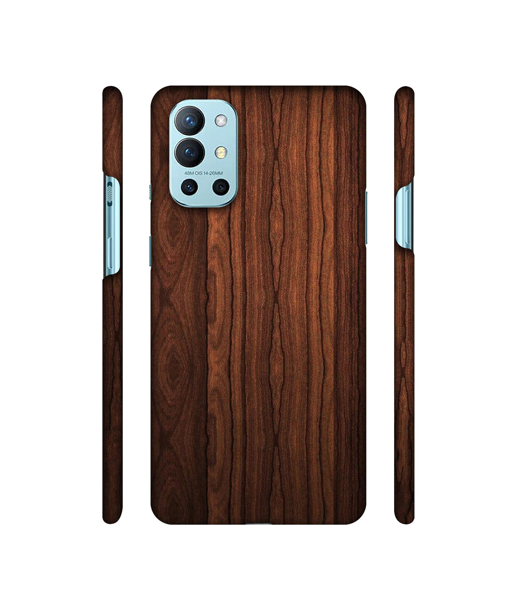 Brown Wooden Texture Designer Hard Back Cover for OnePlus 9R