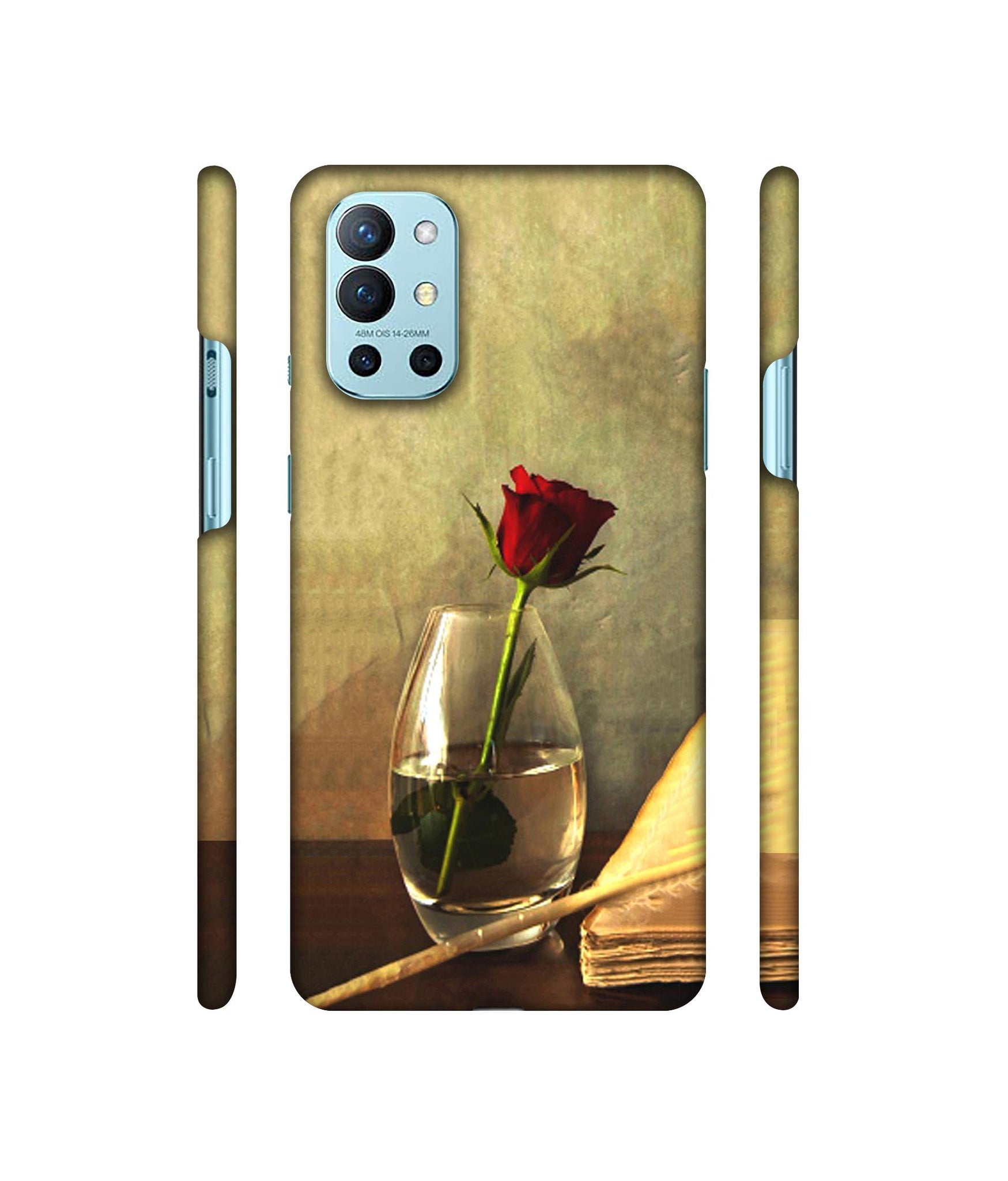 Red Rose in Glass Designer Hard Back Cover for OnePlus 9R