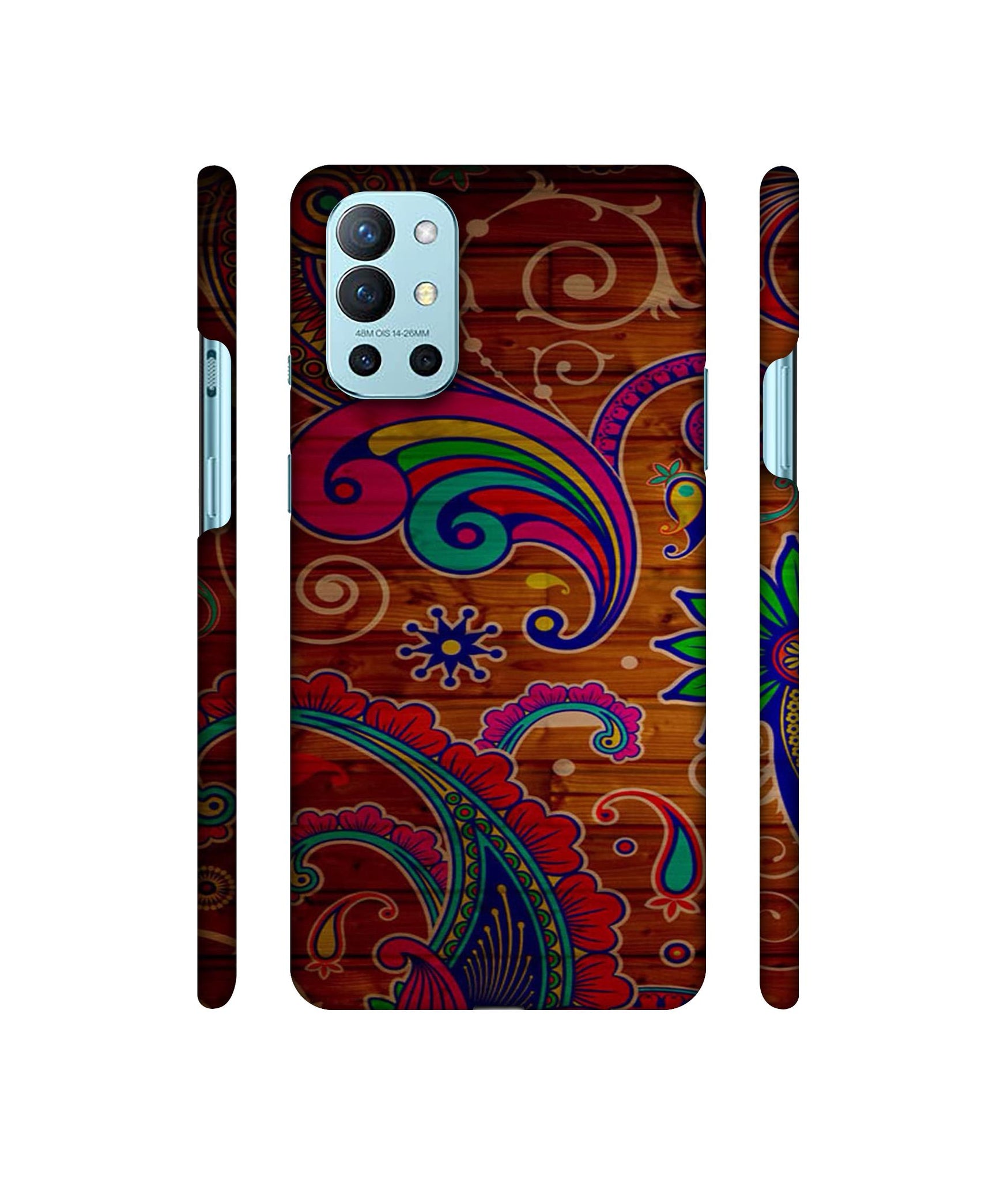 Wooden Pattern Print Designer Hard Back Cover for OnePlus 9R