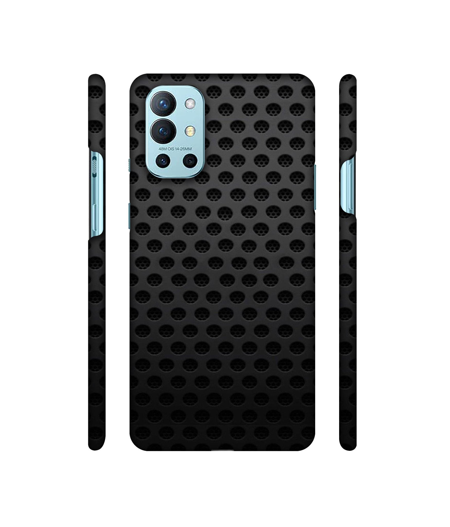 Black Circle Designer Hard Back Cover for OnePlus 9R