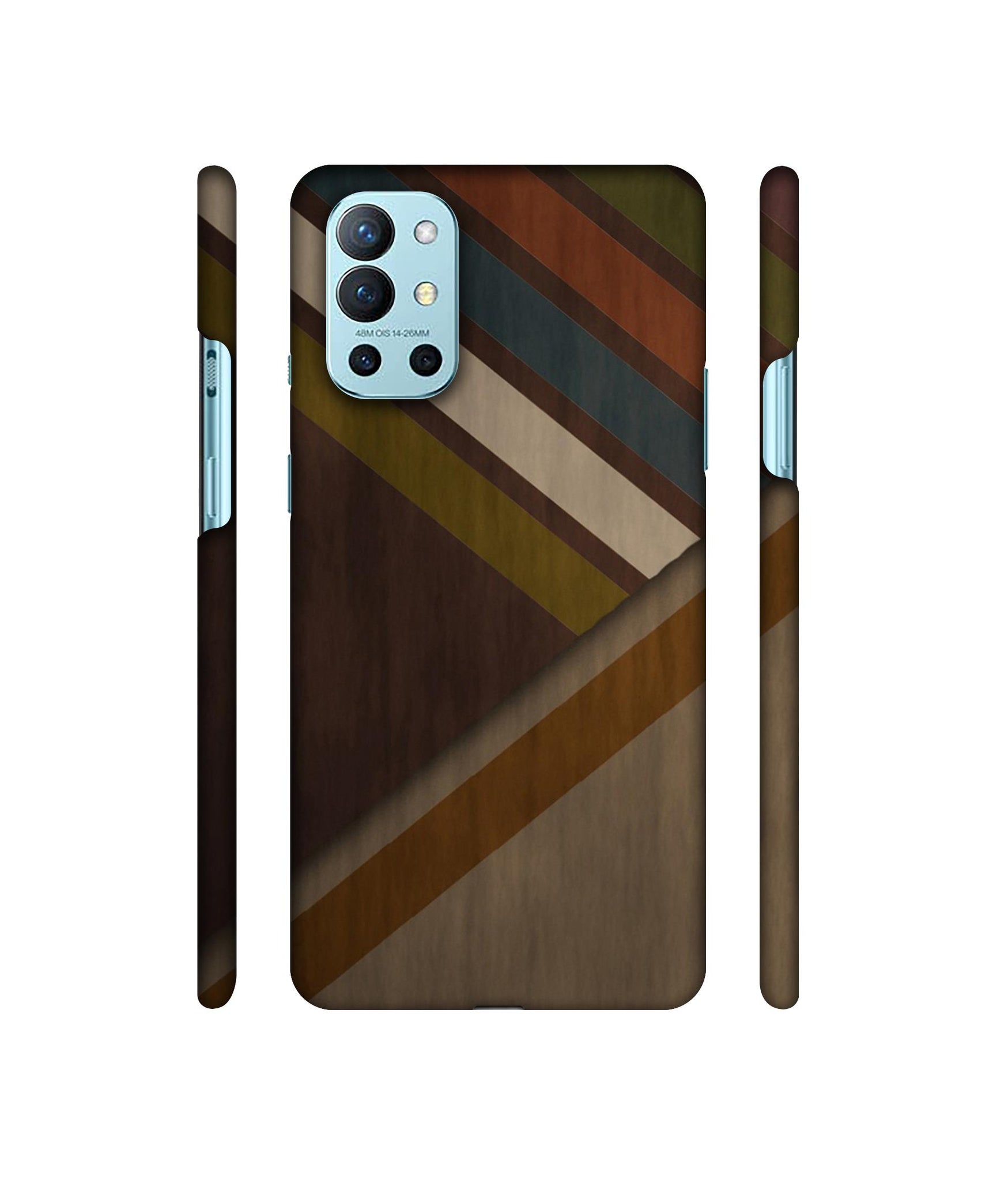 Colorful Wooden Pattern Designer Hard Back Cover for OnePlus 9R