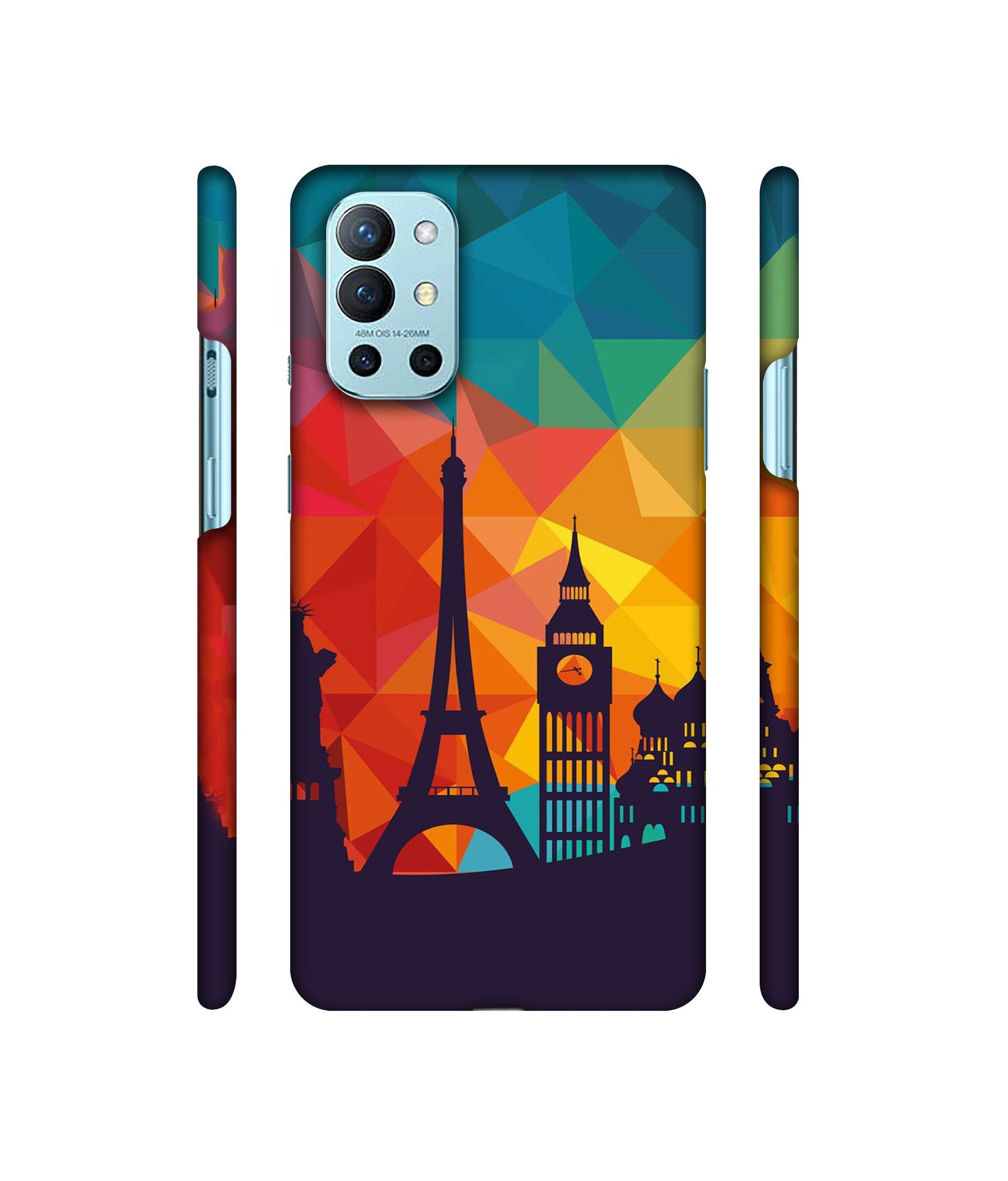 Colored Paris Designer Hard Back Cover for OnePlus 9R