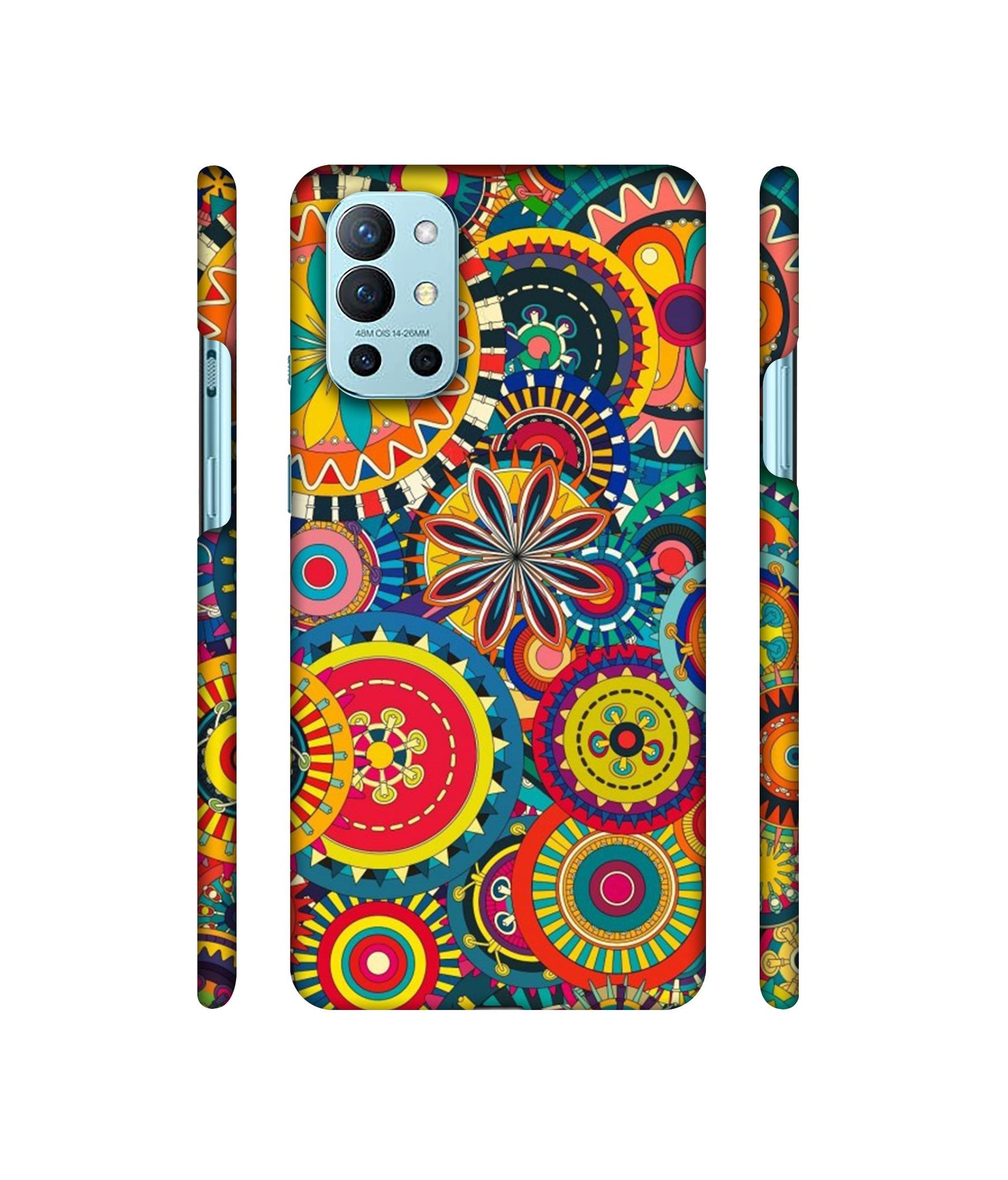 Ring Pattern Print Designer Hard Back Cover for OnePlus 9R