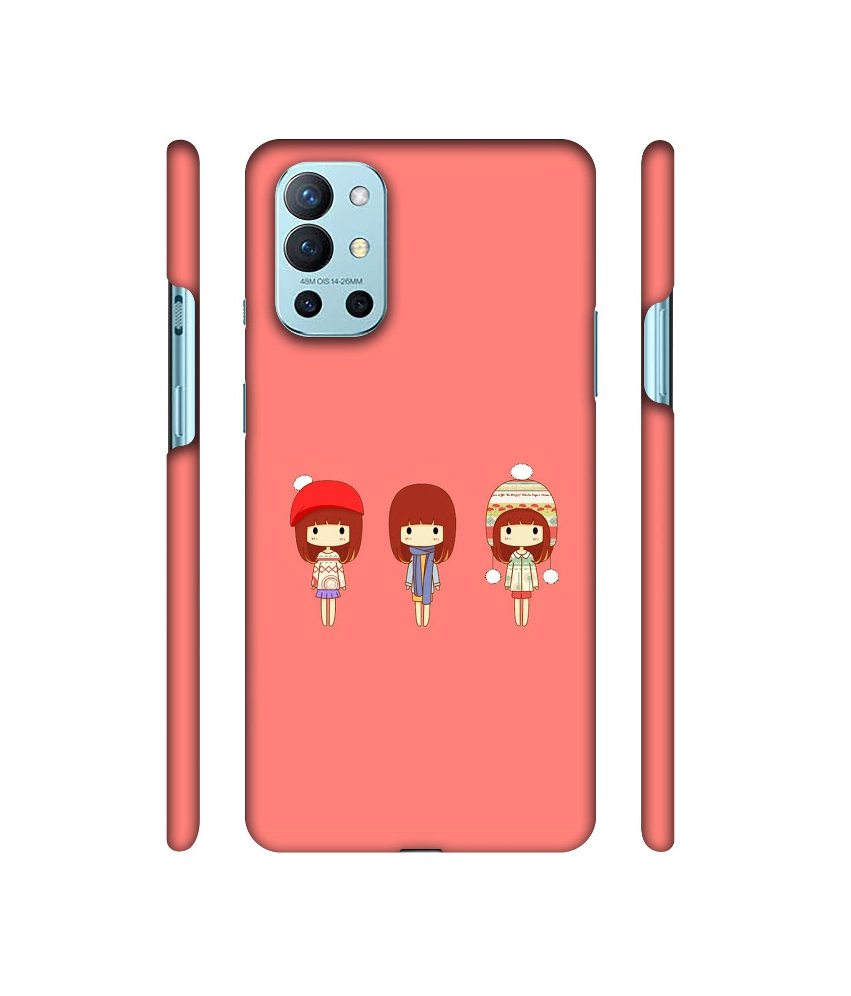 Cute Girls Designer Hard Back Cover for OnePlus 9R