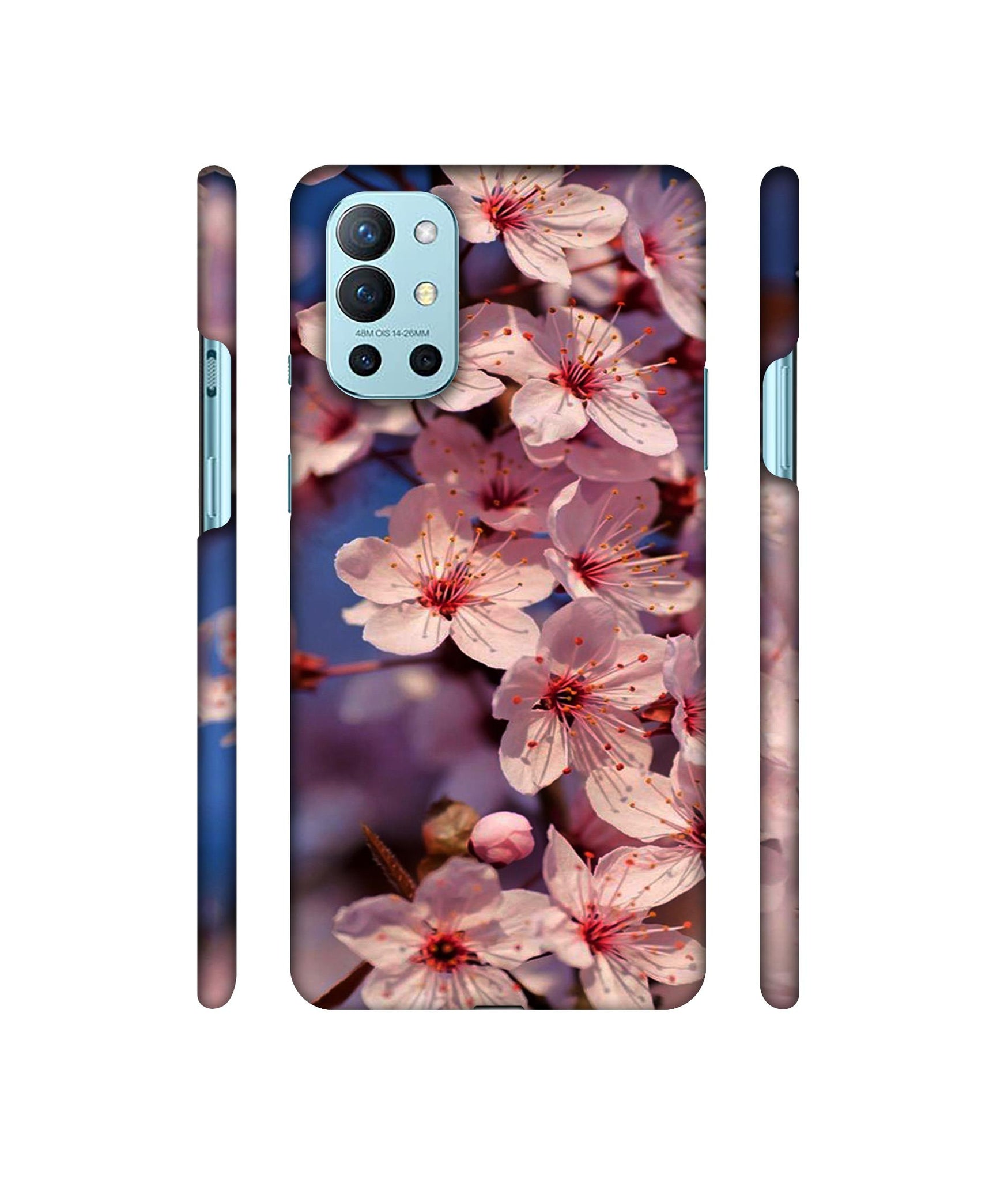 Pink Flowers Pattern Designer Hard Back Cover for OnePlus 9R