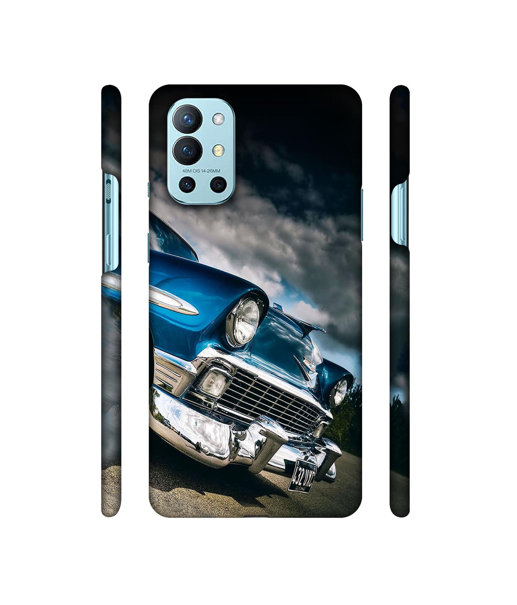 Vintage Car Pattern Designer Hard Back Cover for OnePlus 9R