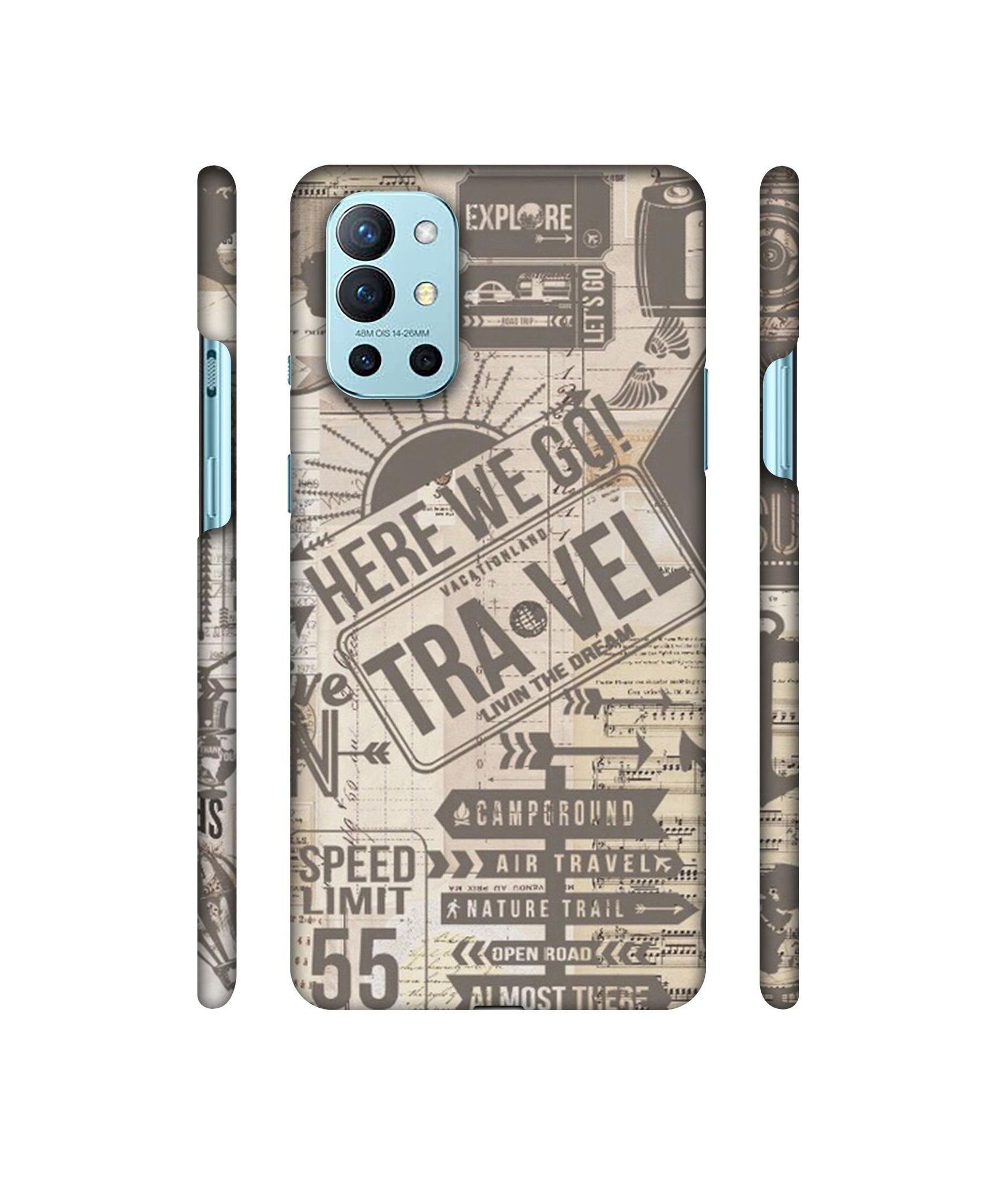 Travel Designer Hard Back Cover for OnePlus 9R