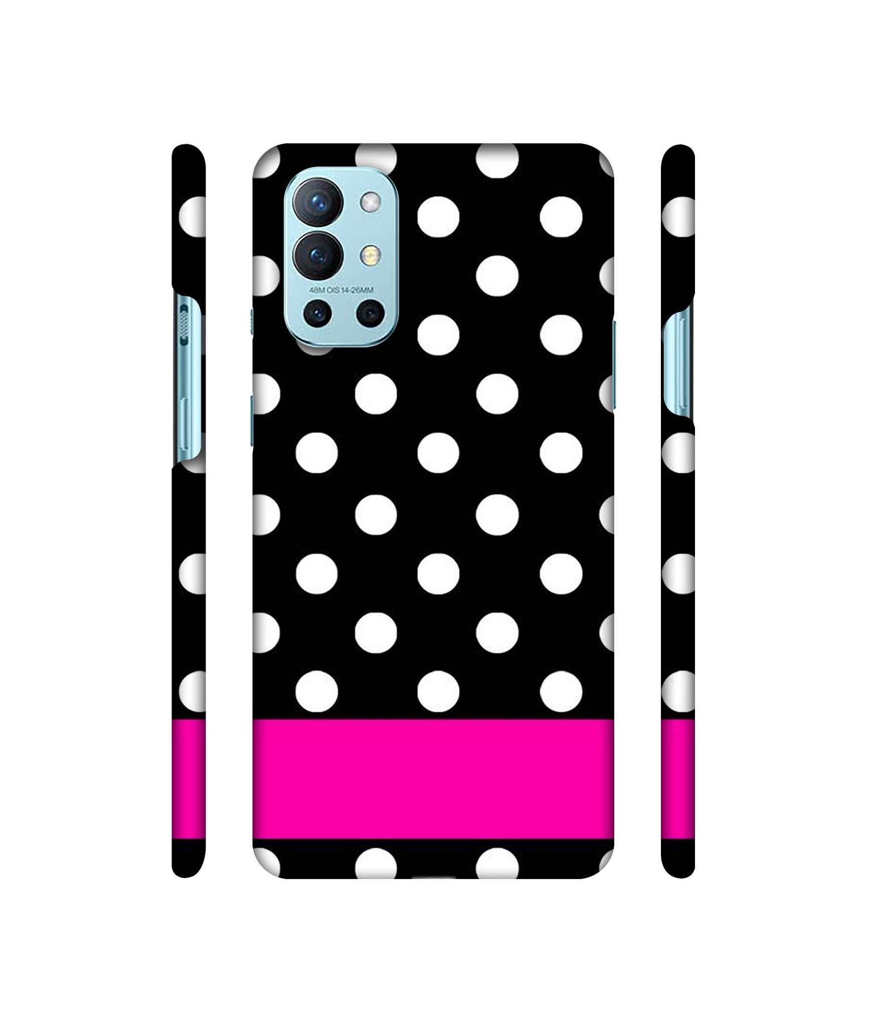 White Dots Pattern Designer Hard Back Cover for OnePlus 9R