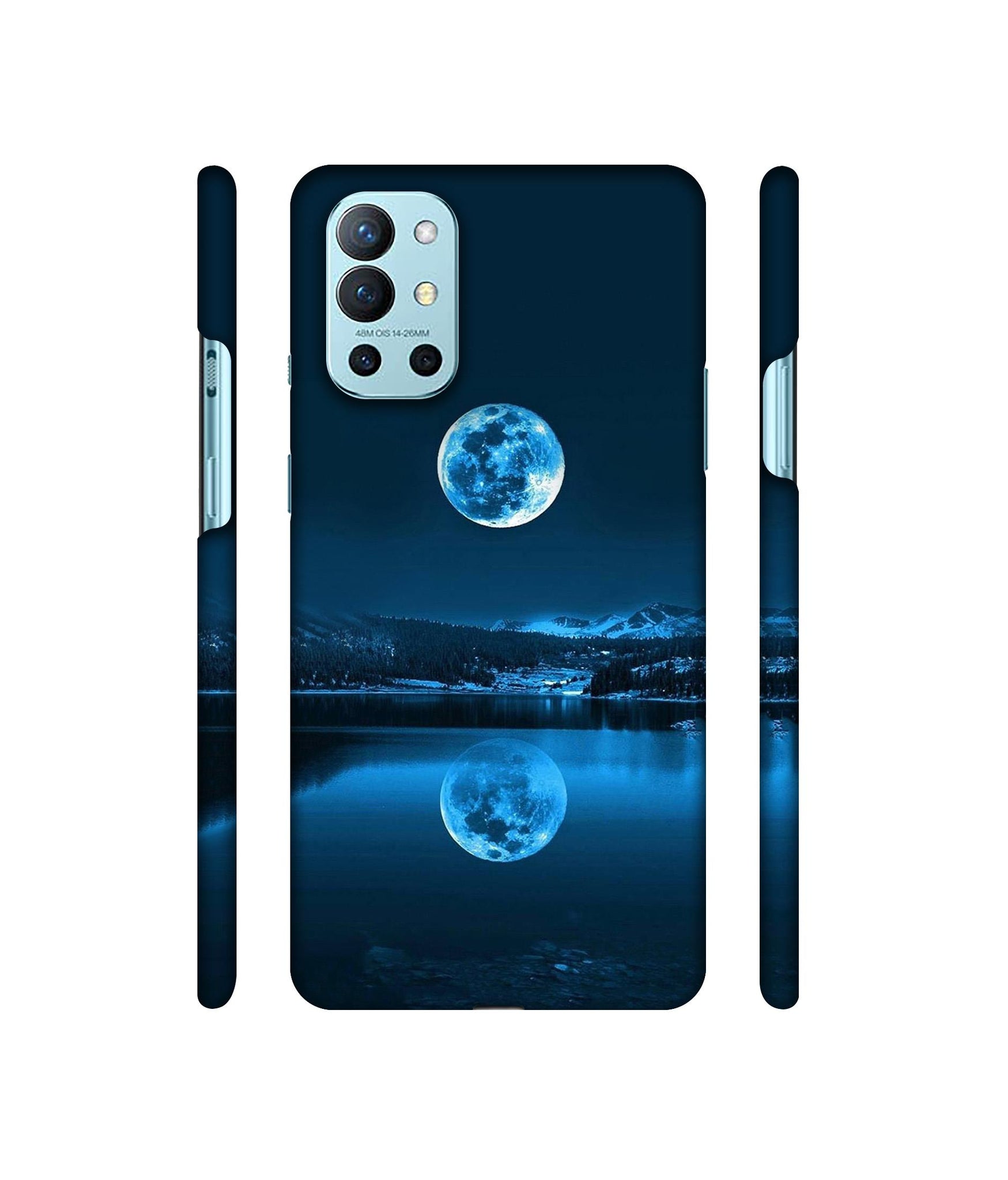 Moon Pattern Print Designer Hard Back Cover for OnePlus 9R