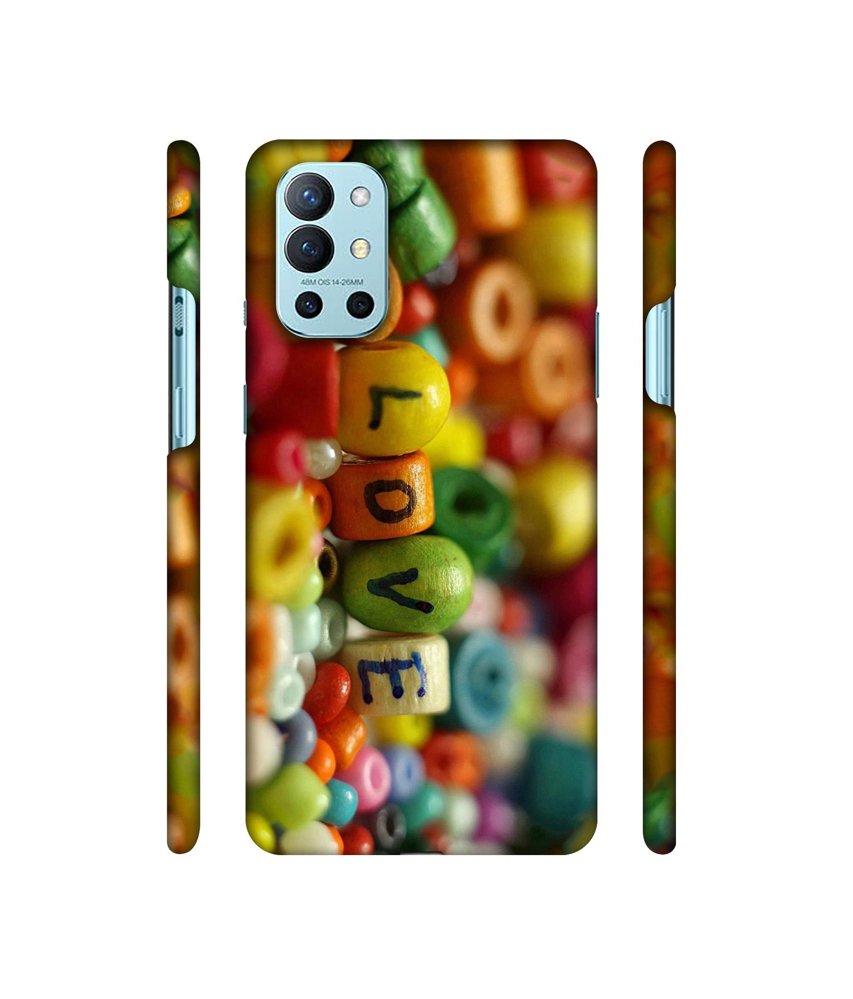 Colorful Love Designer Hard Back Cover for OnePlus 9R