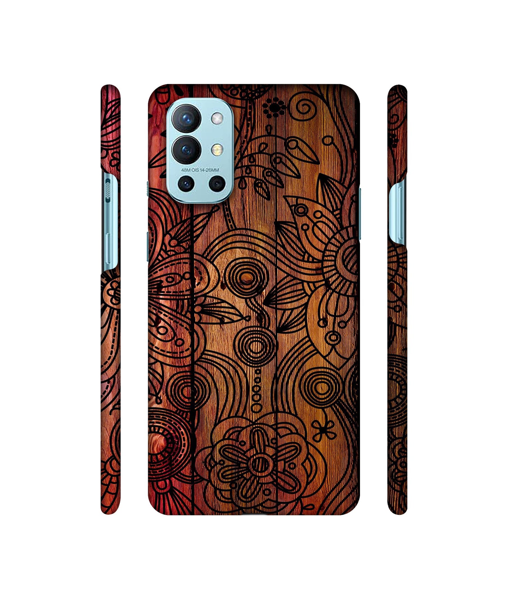 Dark Wooden Background Designer Hard Back Cover for OnePlus 9R