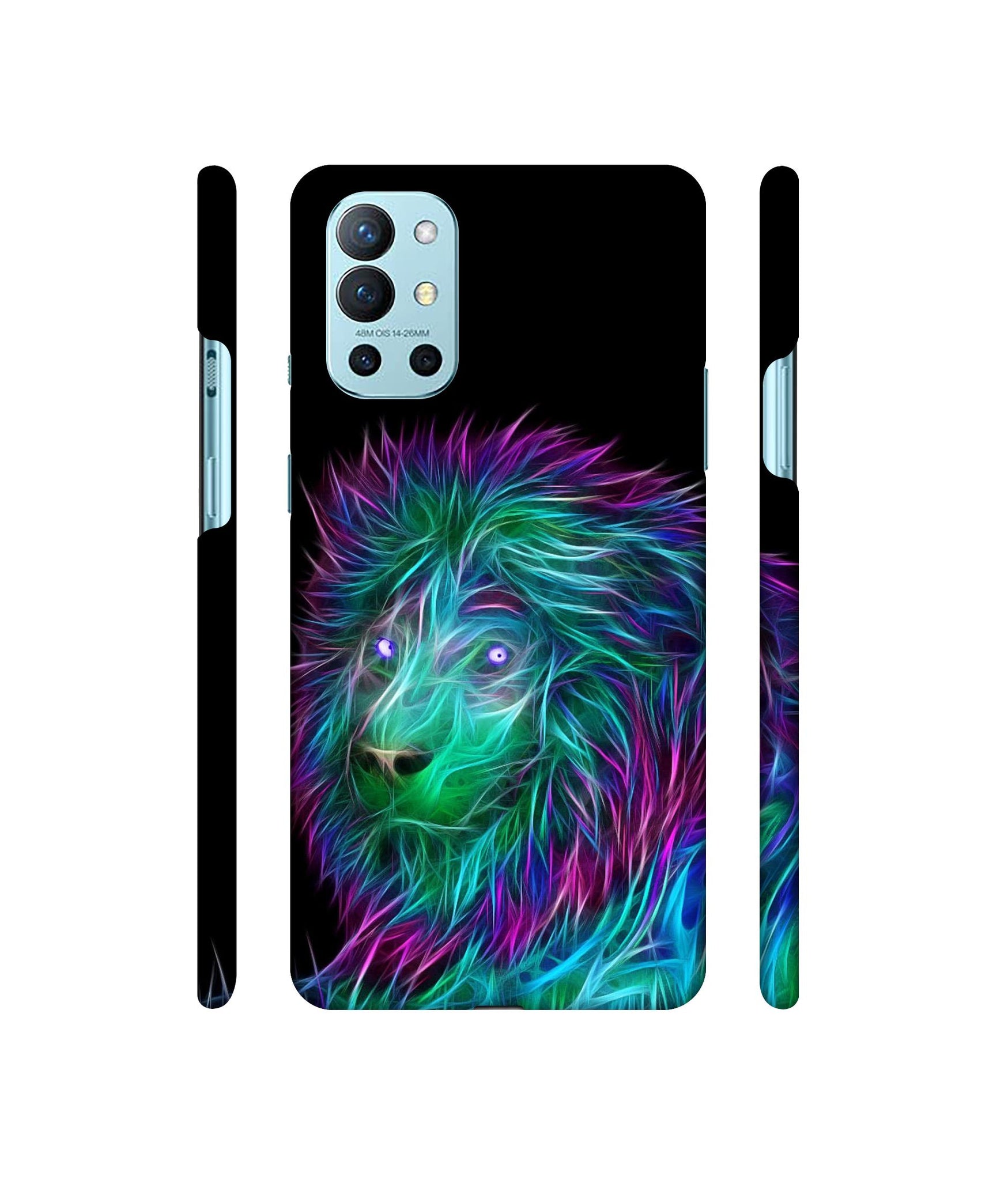 3D Lion Designer Hard Back Cover for OnePlus 9R