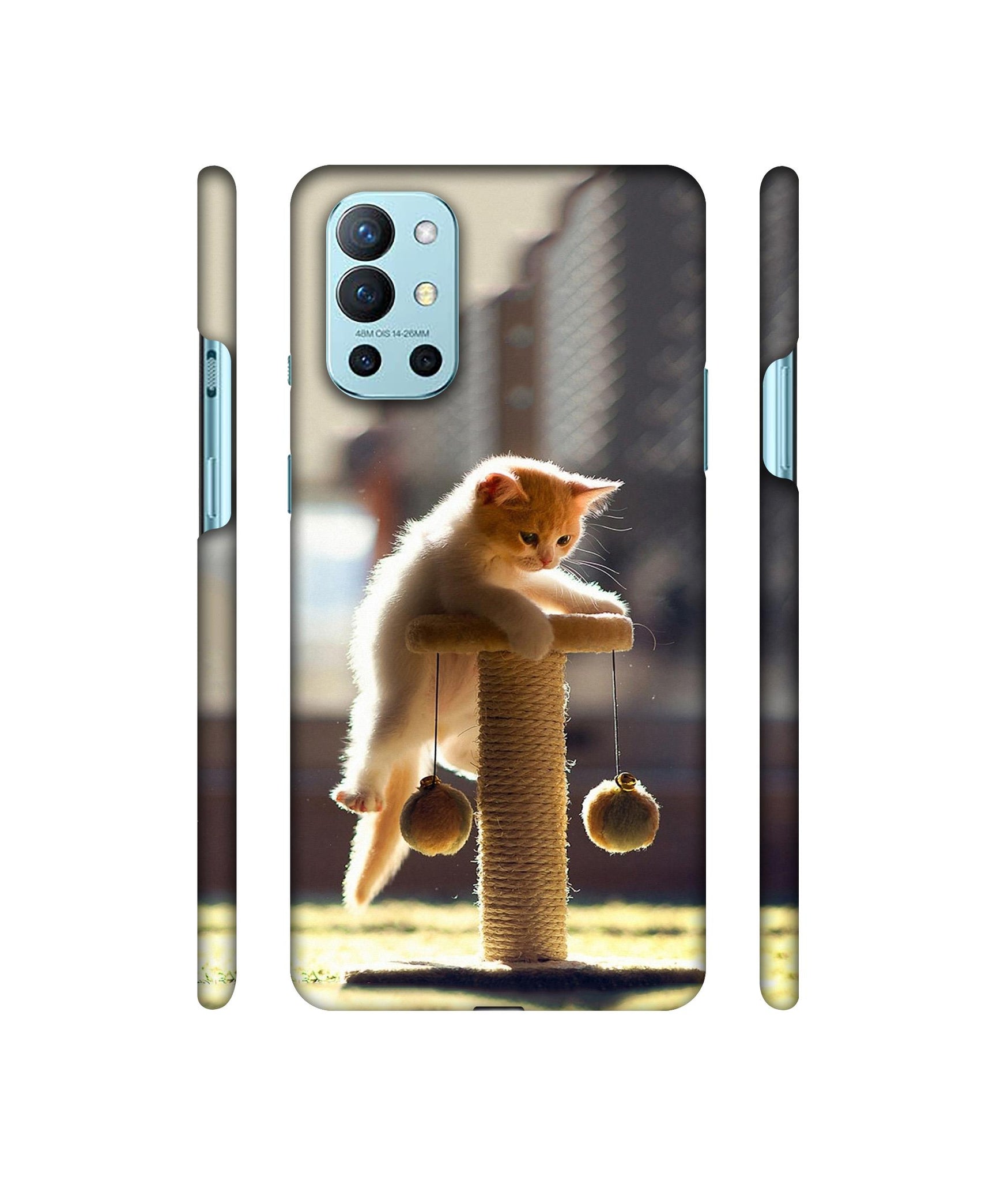 Cat Climbing Designer Hard Back Cover for OnePlus 9R