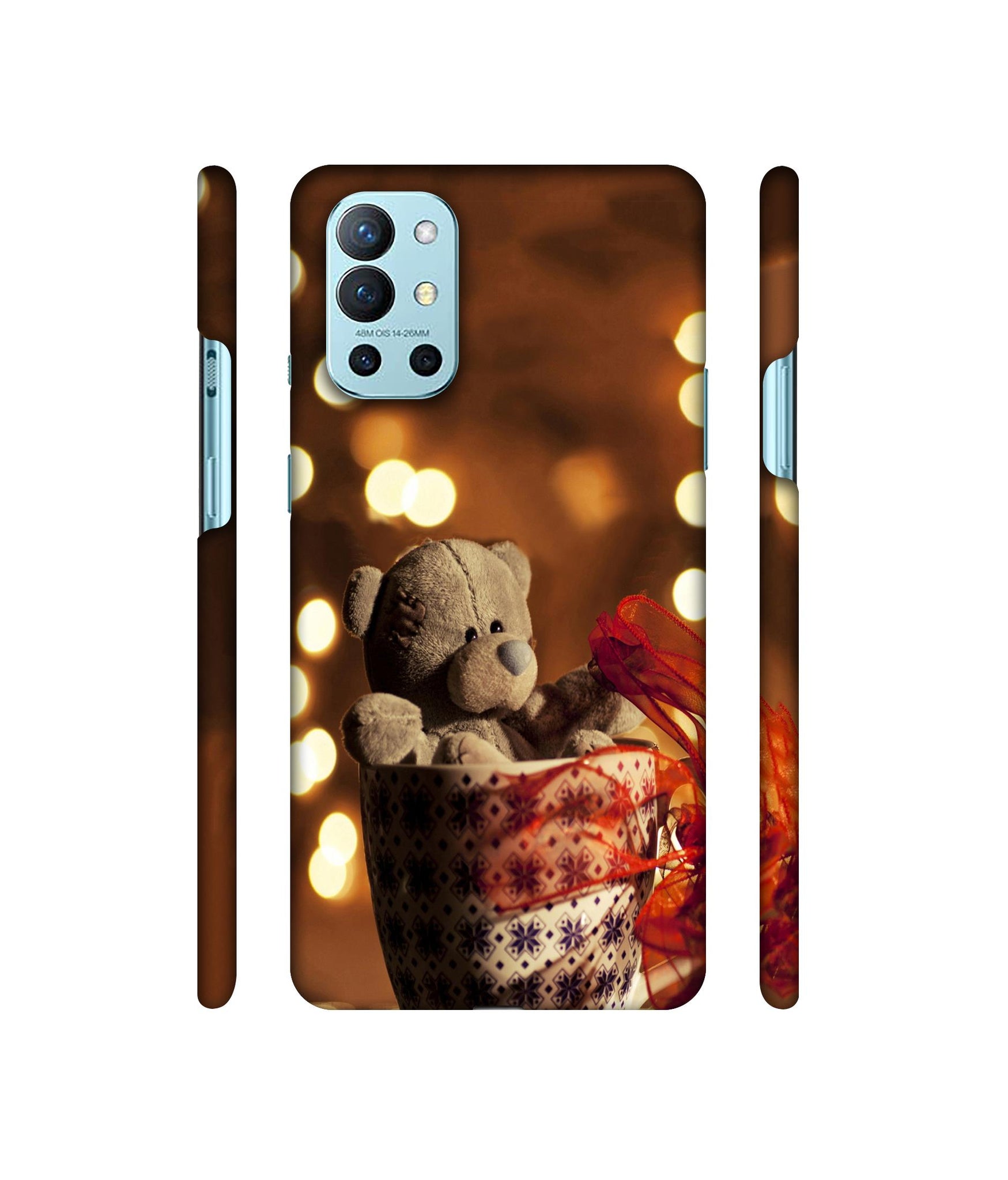 Teddy In Cup Designer Hard Back Cover for OnePlus 9R