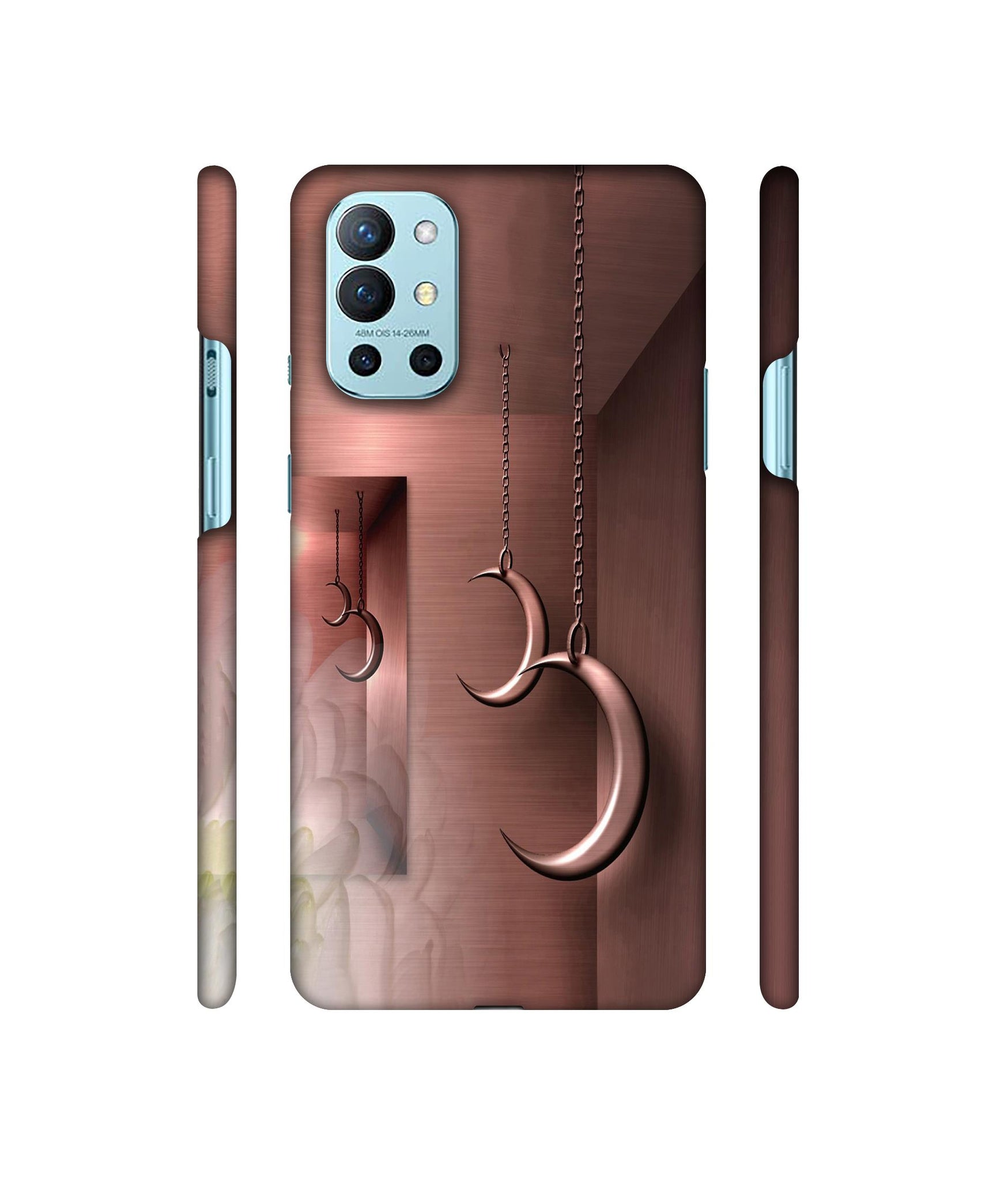 Flower Metal Designer Hard Back Cover for OnePlus 9R