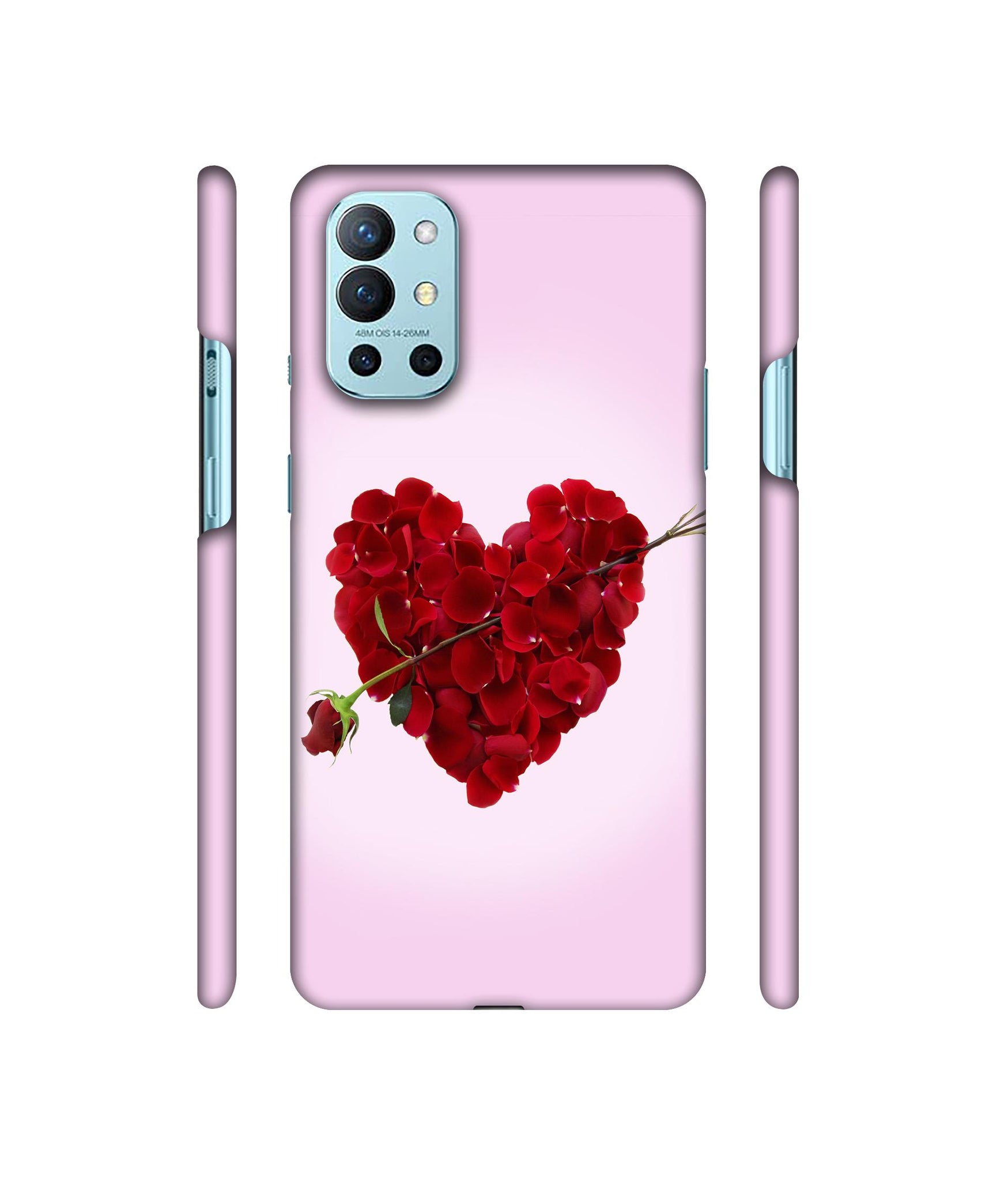 Heart Flower Designer Hard Back Cover for OnePlus 9R