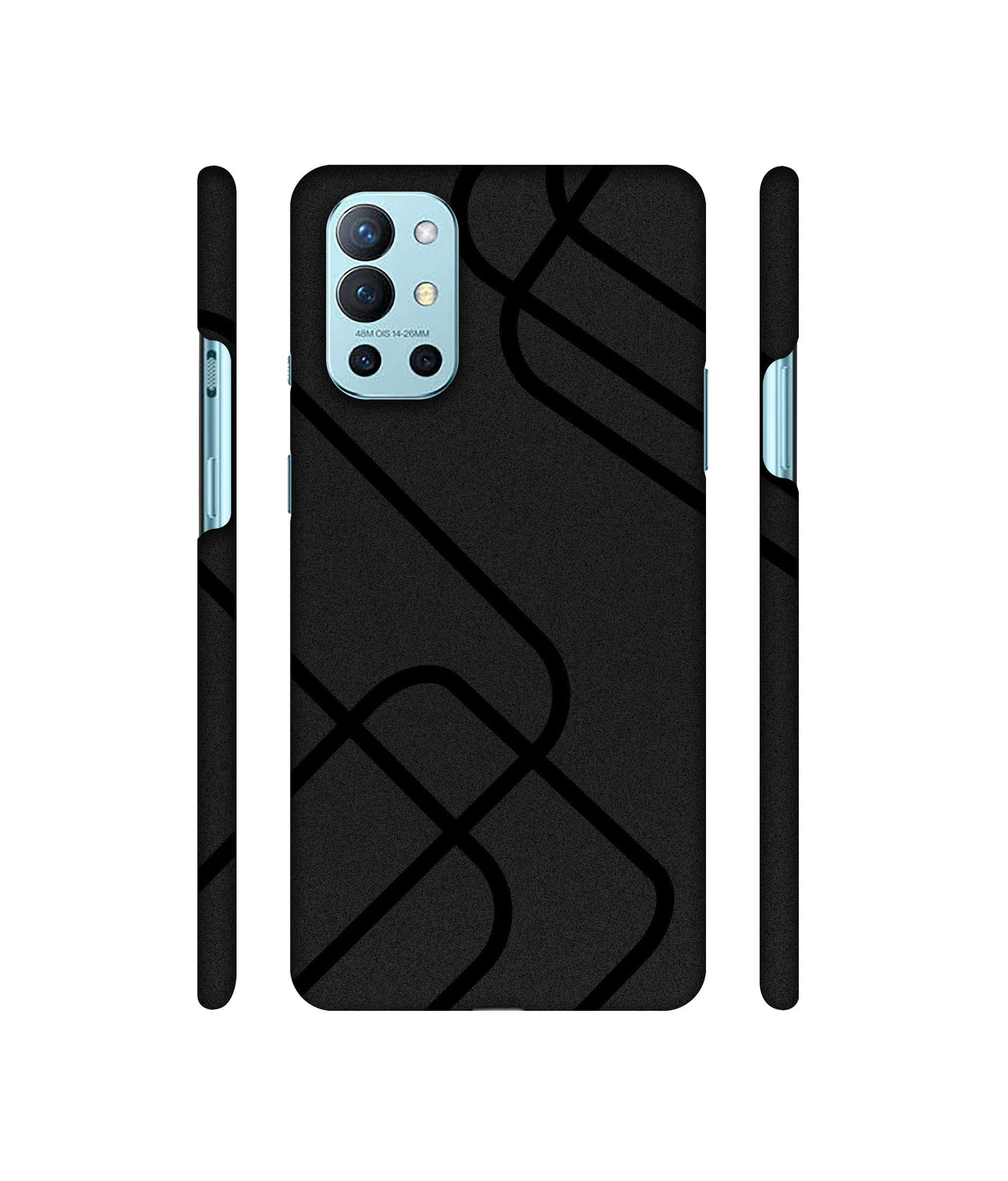Zig-Zag Black Line Designer Hard Back Cover for OnePlus 9R