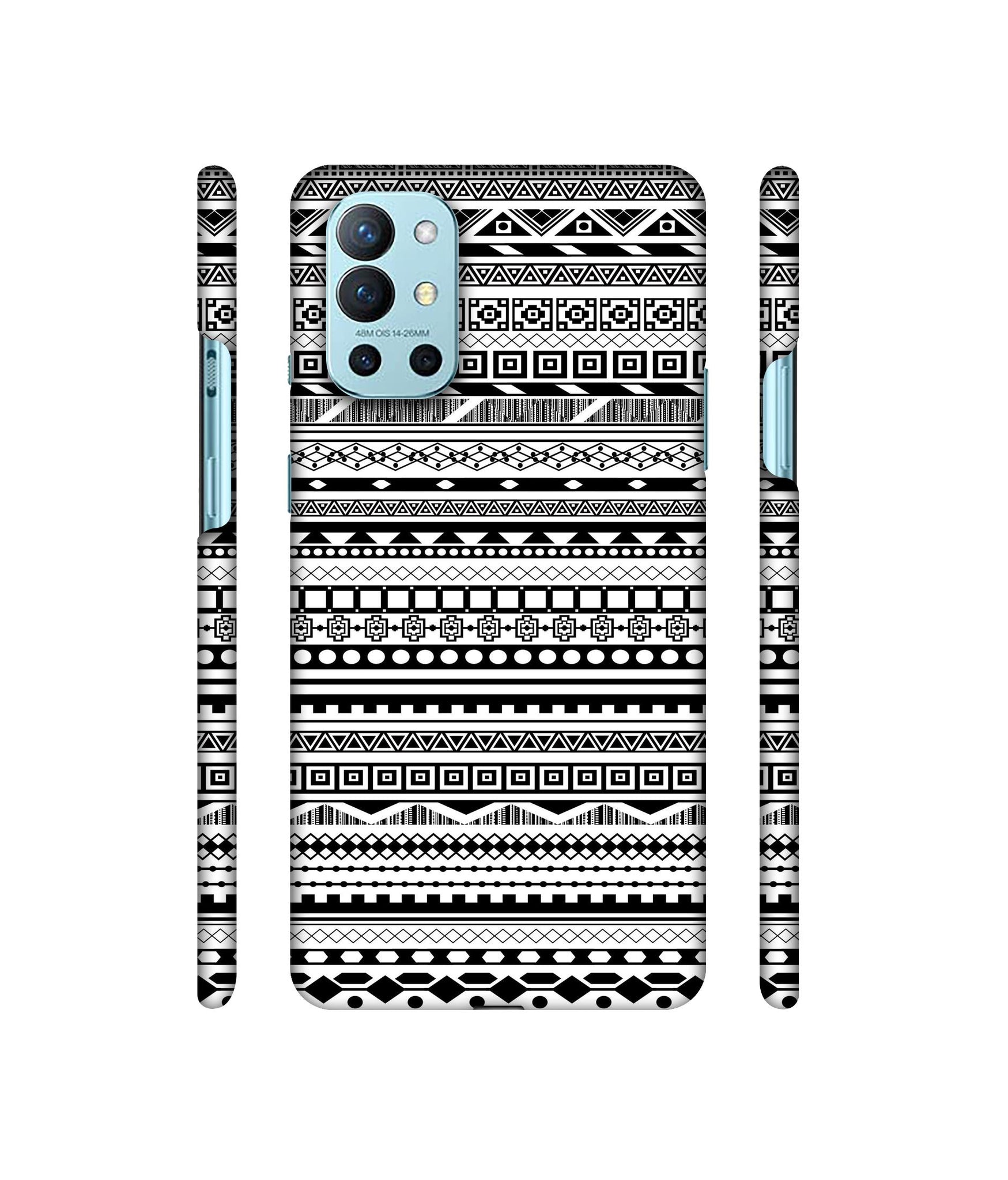 Black & White Patterns Designer Hard Back Cover for OnePlus 9R