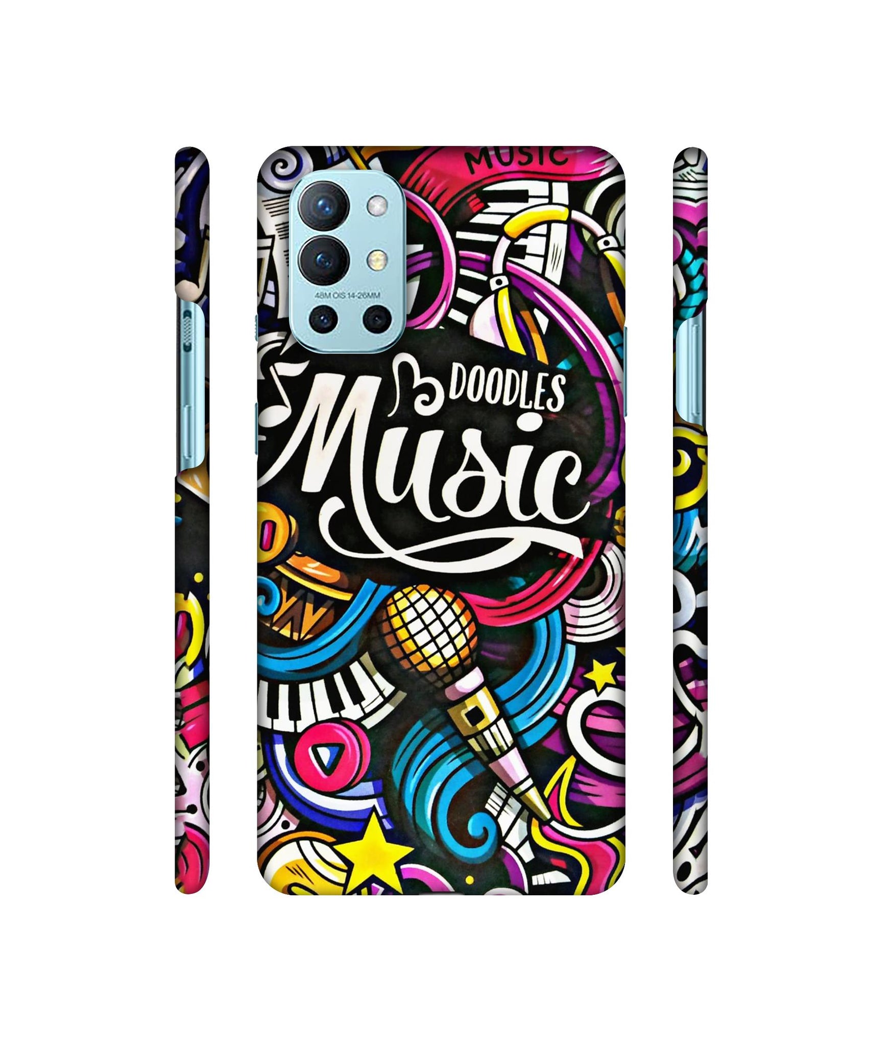 Doodles Music Designer Hard Back Cover for OnePlus 9R