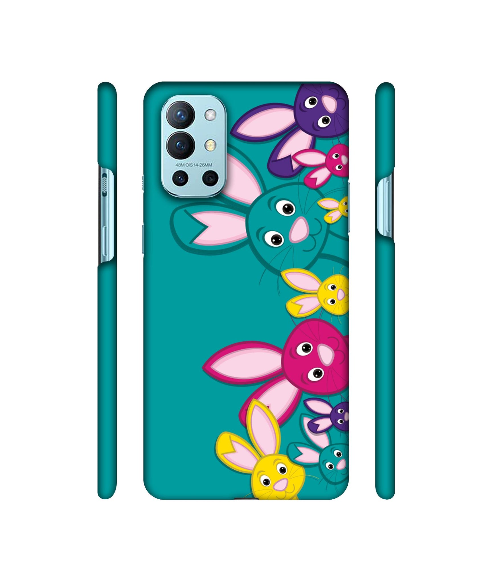 Rabbit Family Designer Hard Back Cover for OnePlus 9R