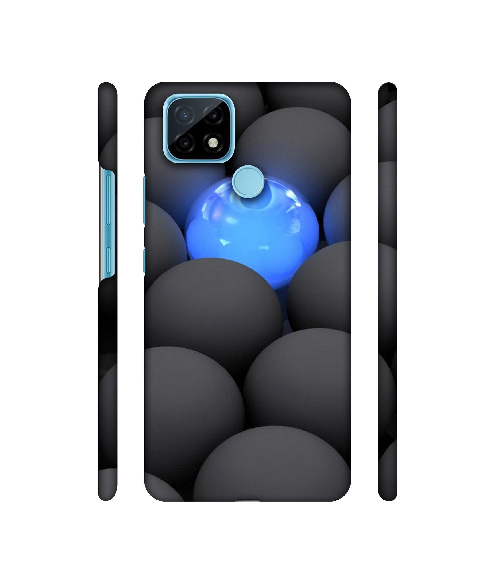 Balls Dark Neon Sight Surface Designer Hard Back Cover for Realme C21