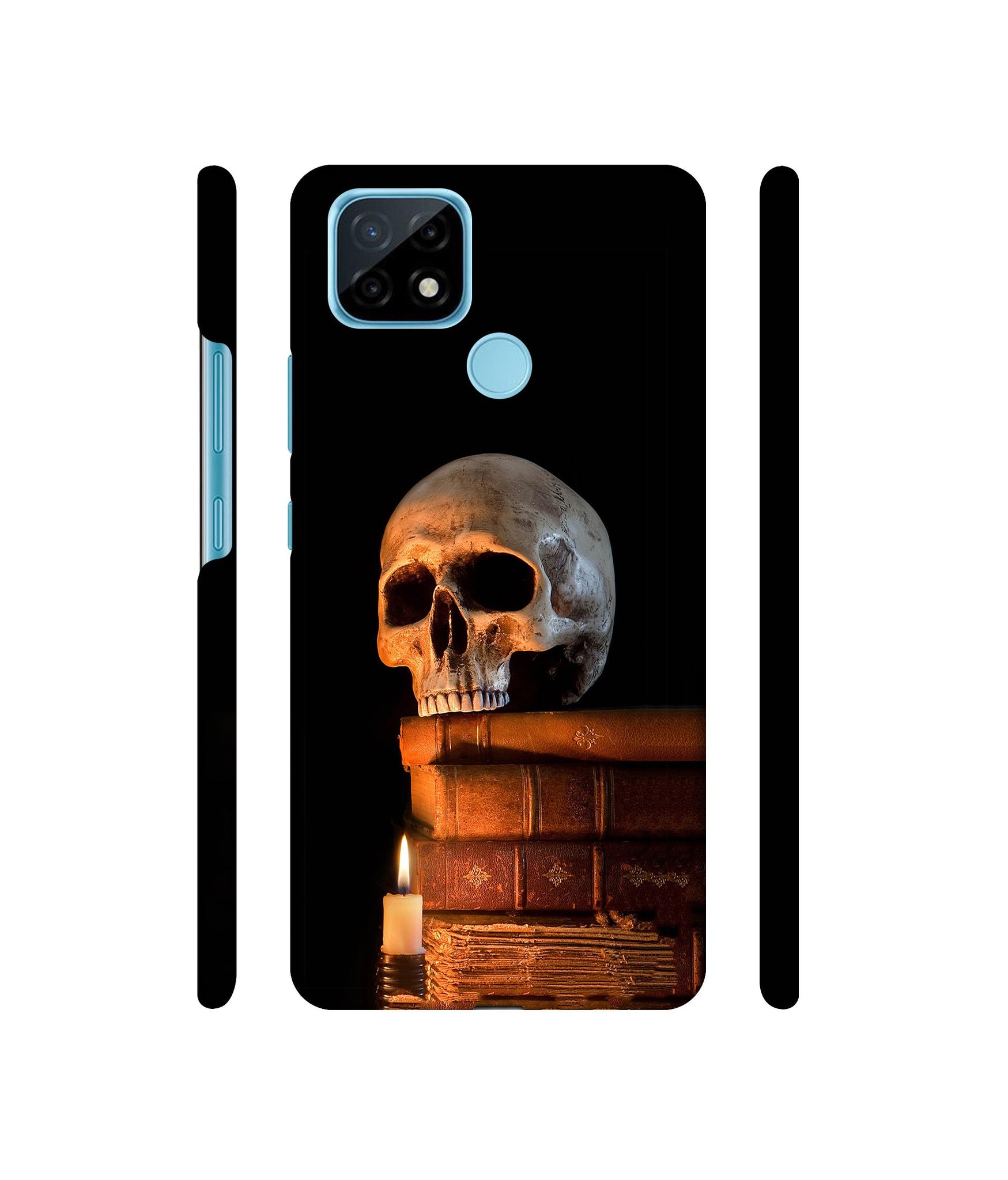 Skull Magic Candles Books Designer Hard Back Cover for Realme C21