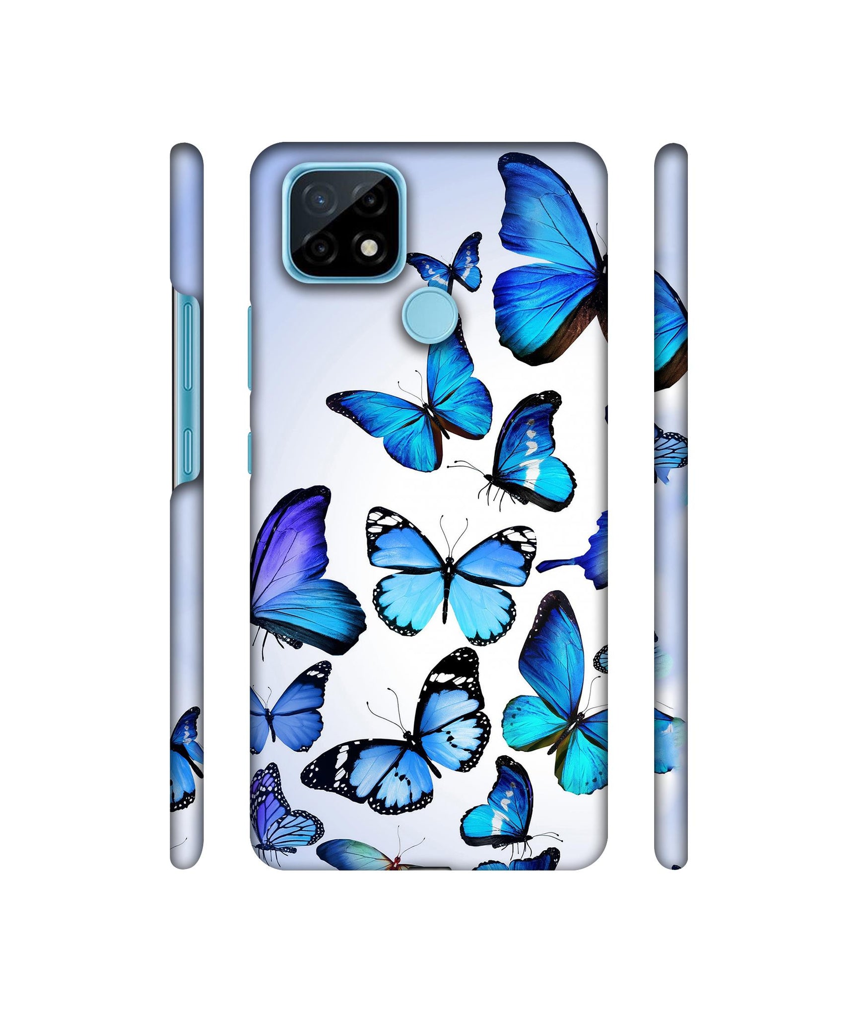 Colorful Flying Butterfly Designer Hard Back Cover for Realme C21