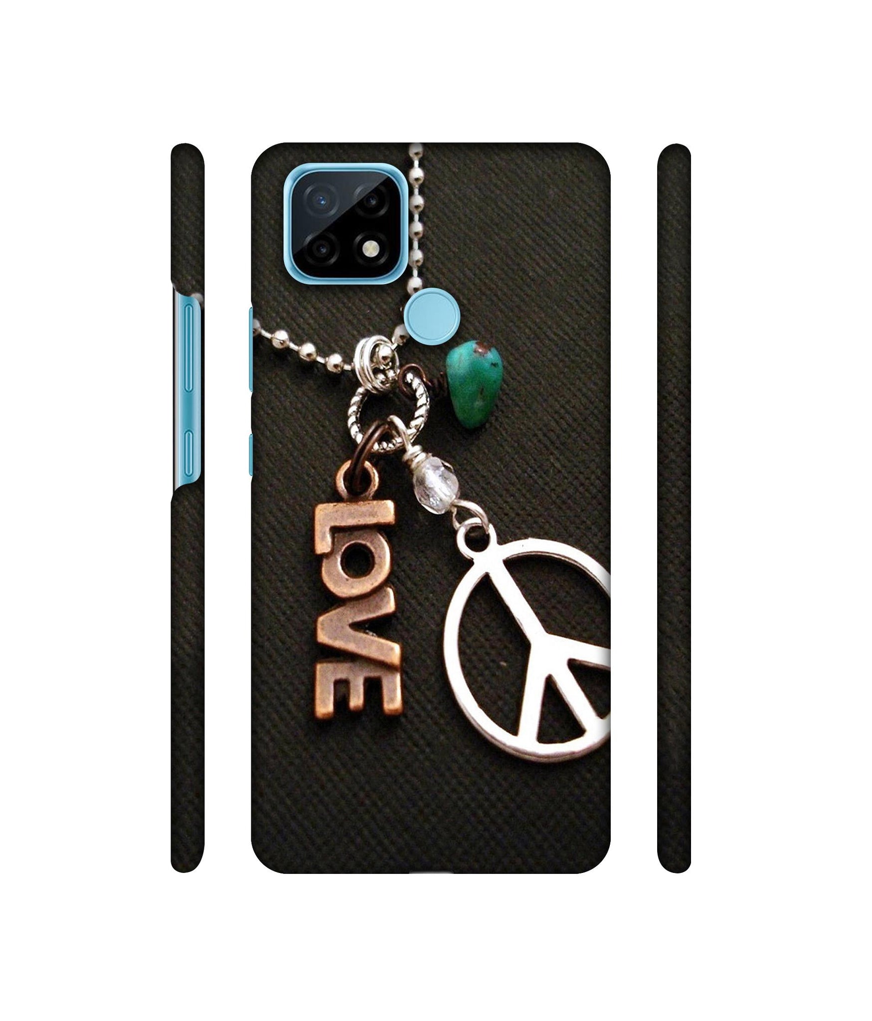 Love and Peace Designer Hard Back Cover for Realme C21