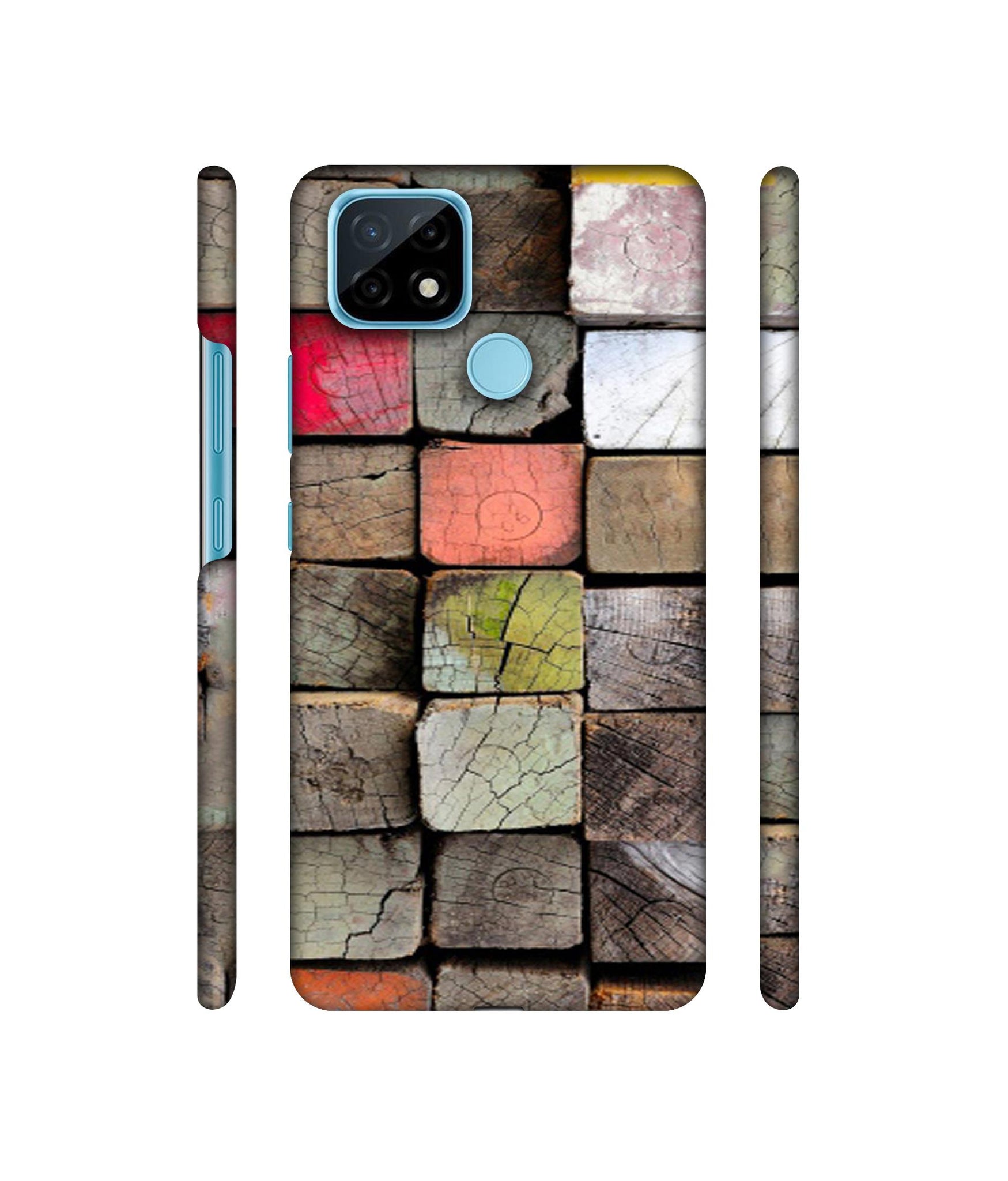 Wood Lumber Paint Designer Hard Back Cover for Realme C21