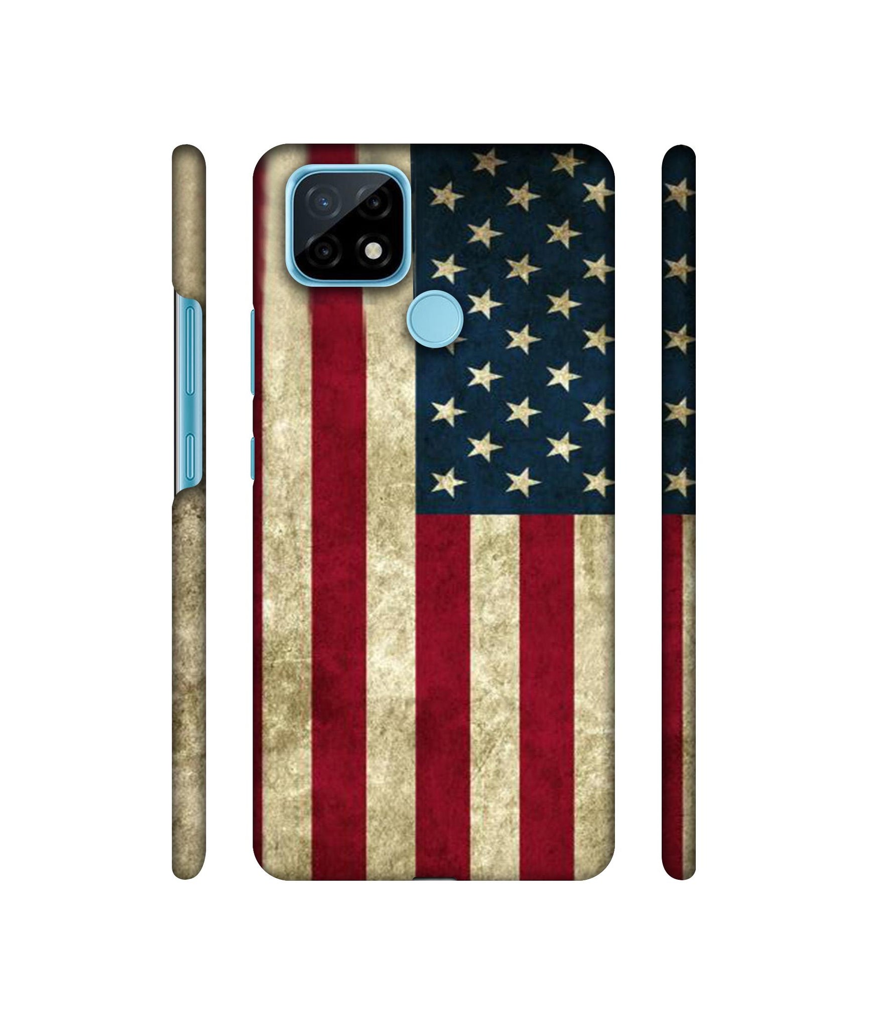 Vingate USA Flag Designer Hard Back Cover for Realme C21