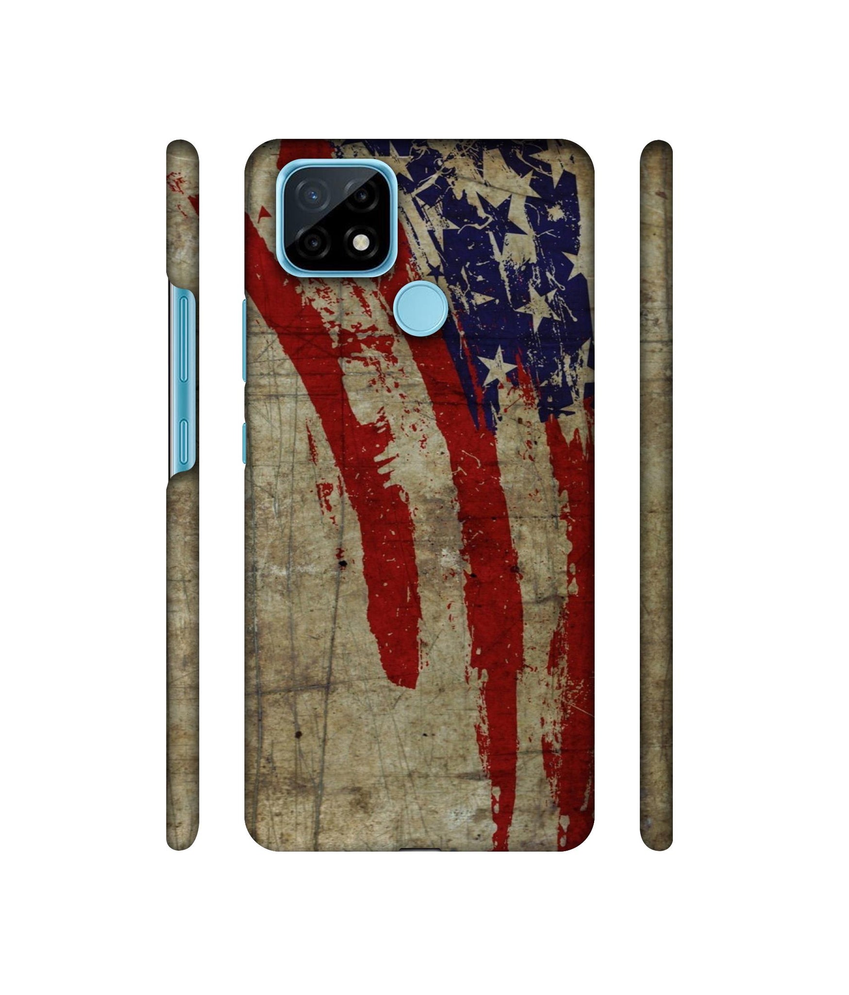 Vintage American Flag Designer Hard Back Cover for Realme C21