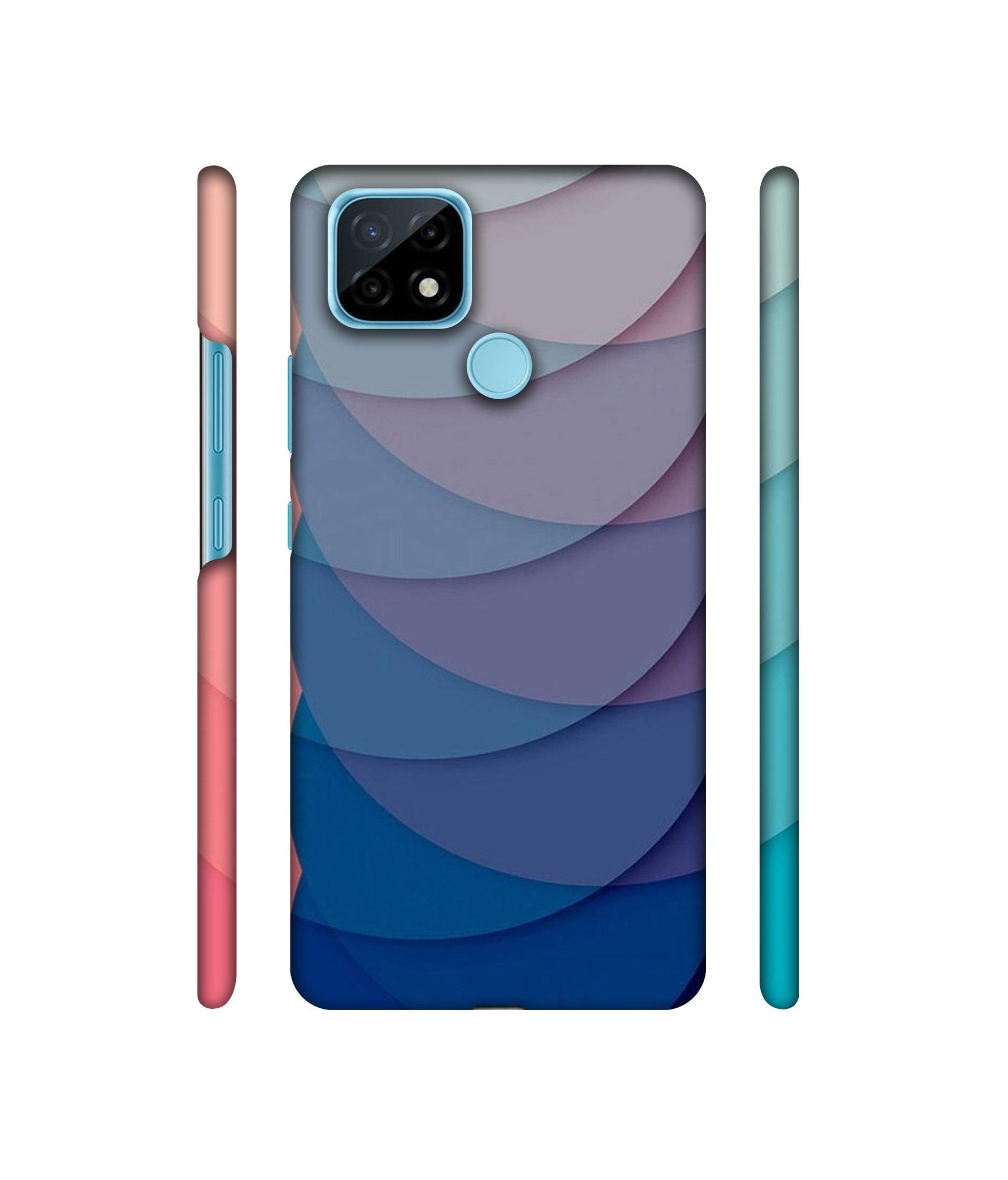 Waves Pattern Print Designer Hard Back Cover for Realme C21