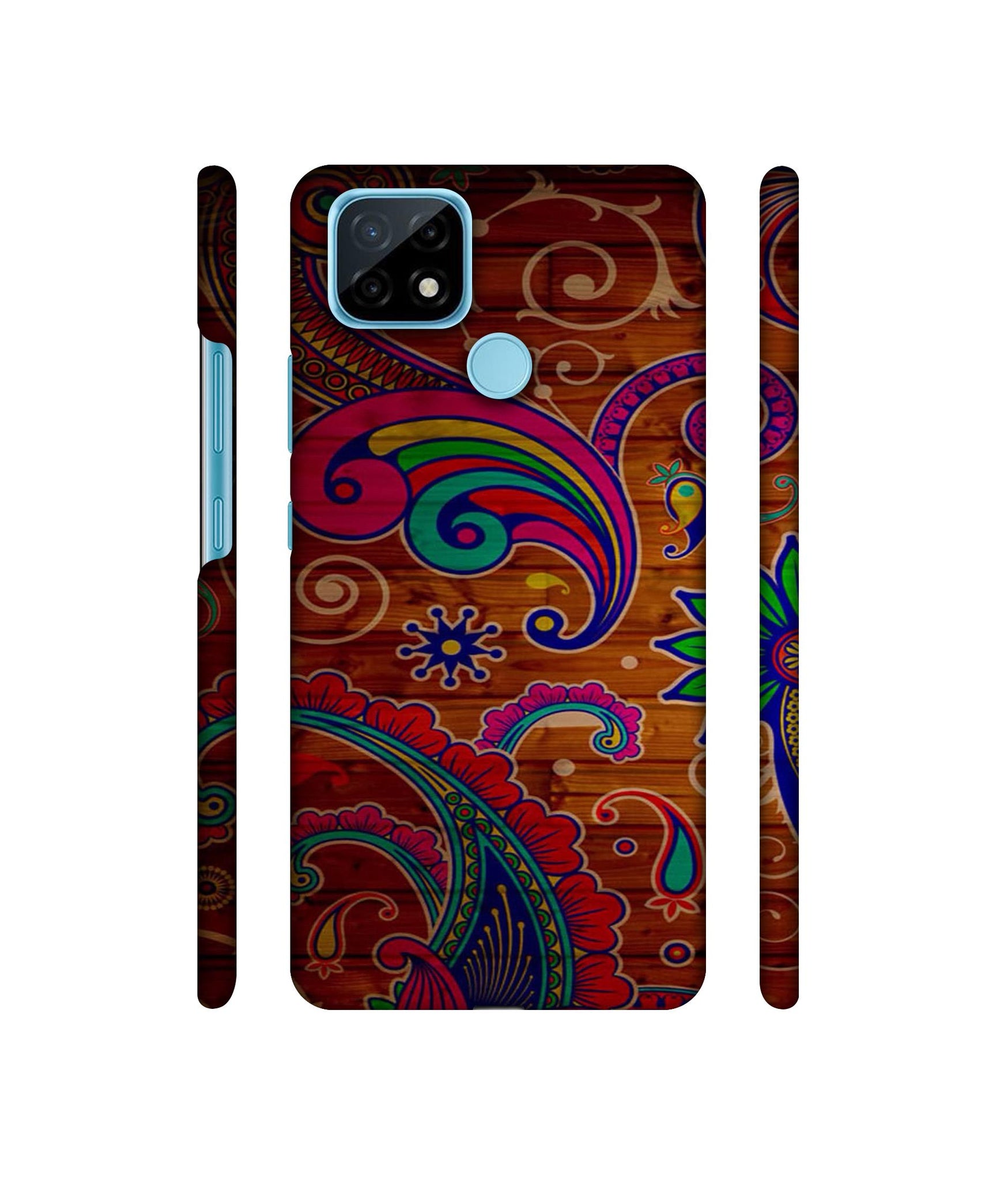 Wooden Pattern Print Designer Hard Back Cover for Realme C21