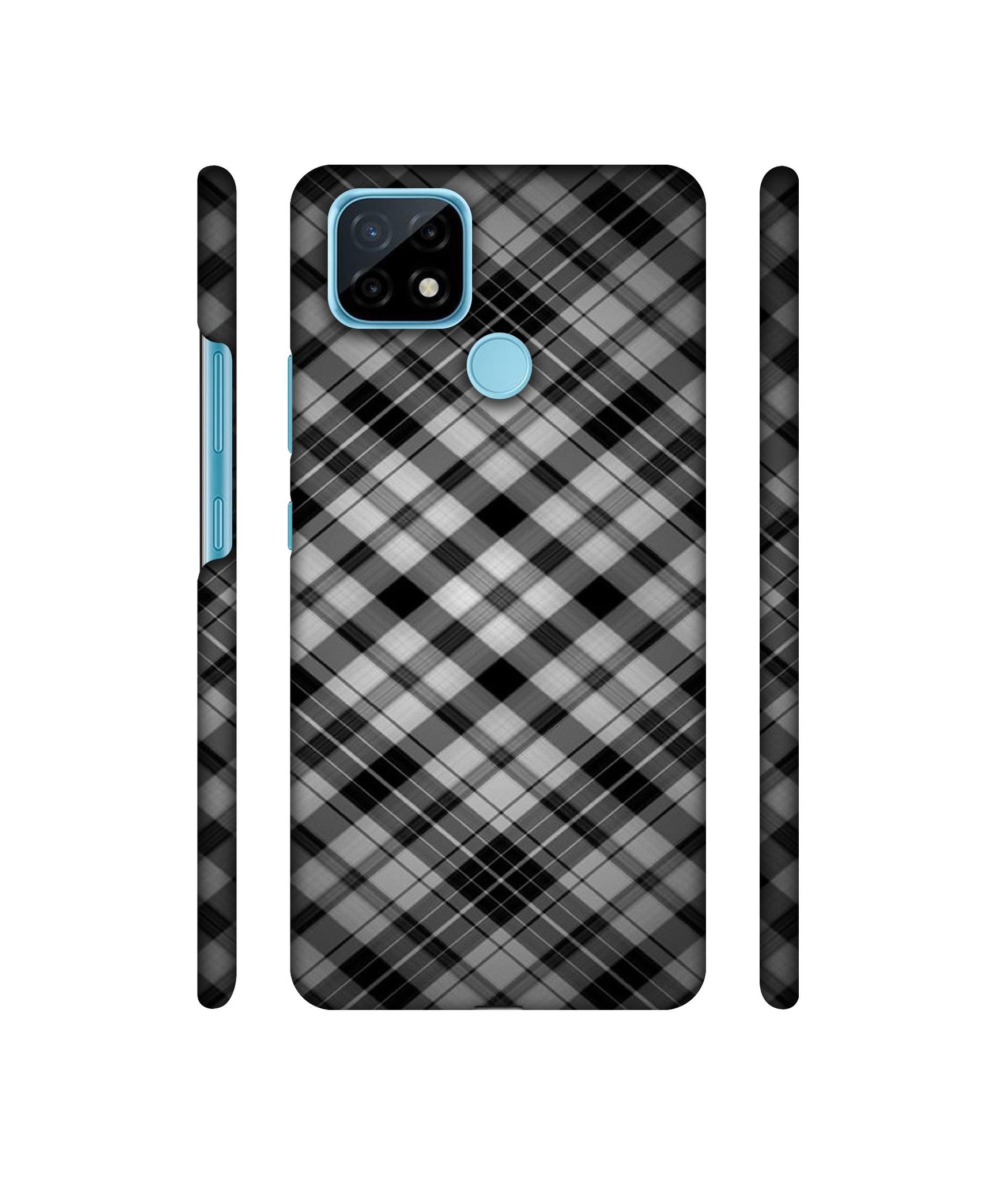 Black Stripes Pattern Designer Hard Back Cover for Realme C21