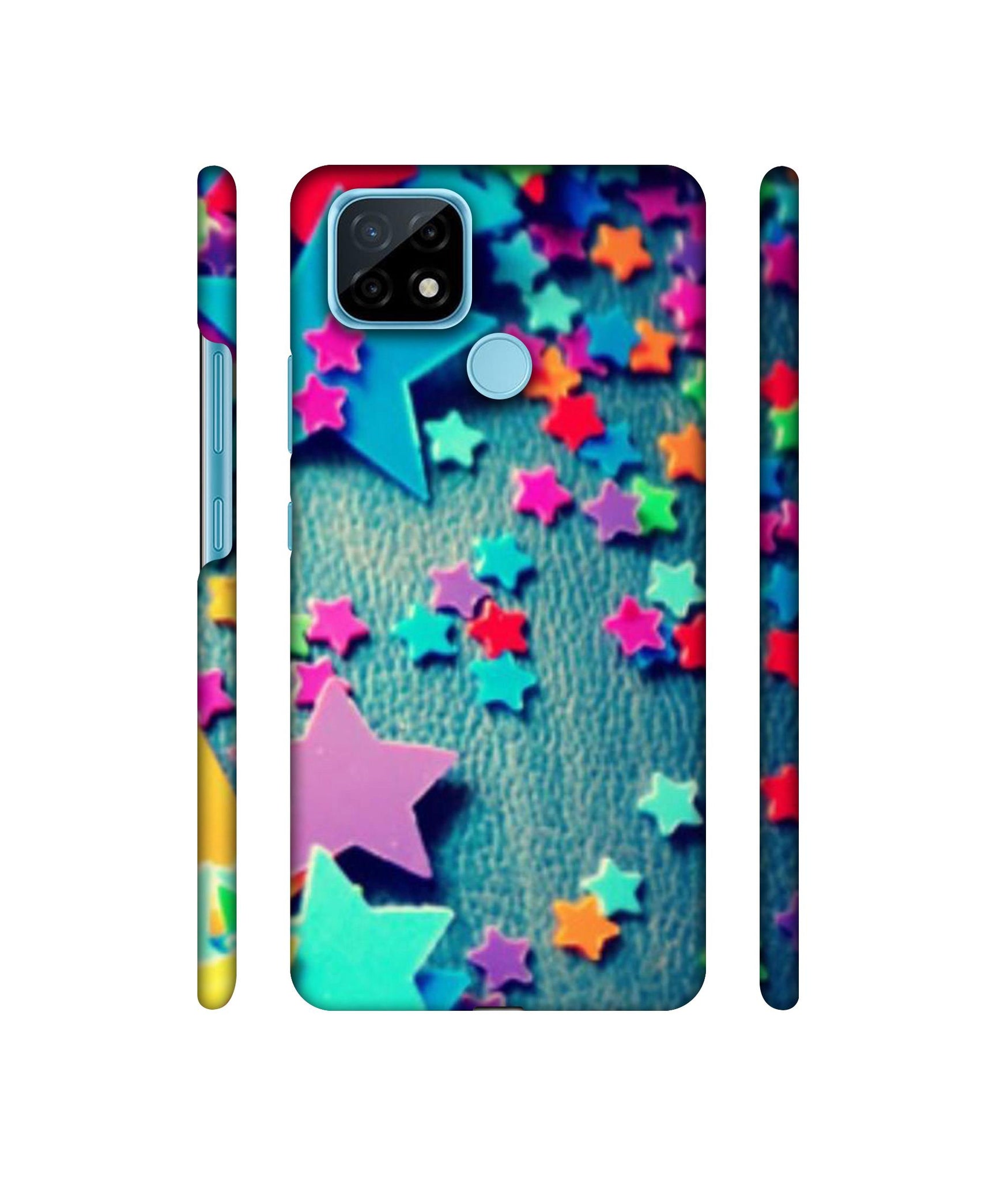 Colorful Stars Designer Hard Back Cover for Realme C21