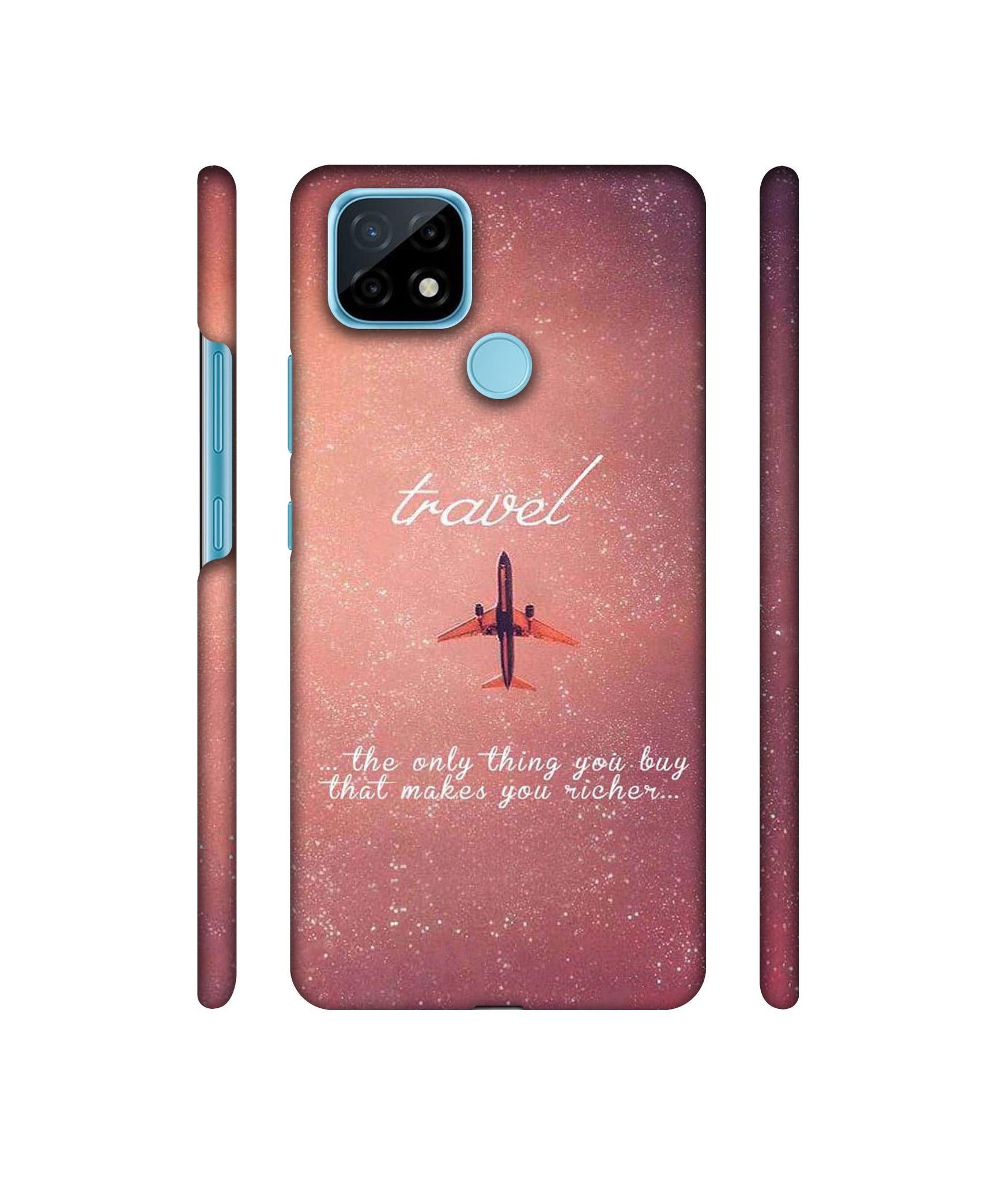 Travel with Plane Designer Hard Back Cover for Realme C21