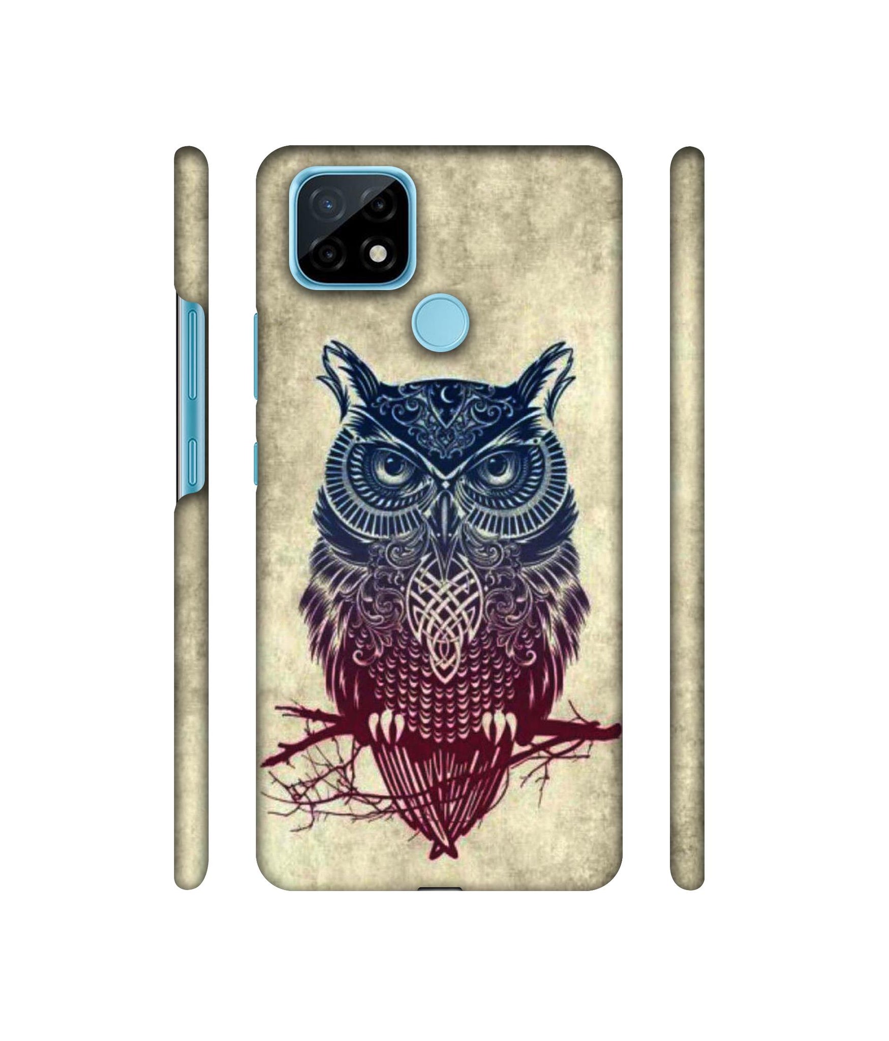 Owl Pattern Designer Hard Back Cover for Realme C21