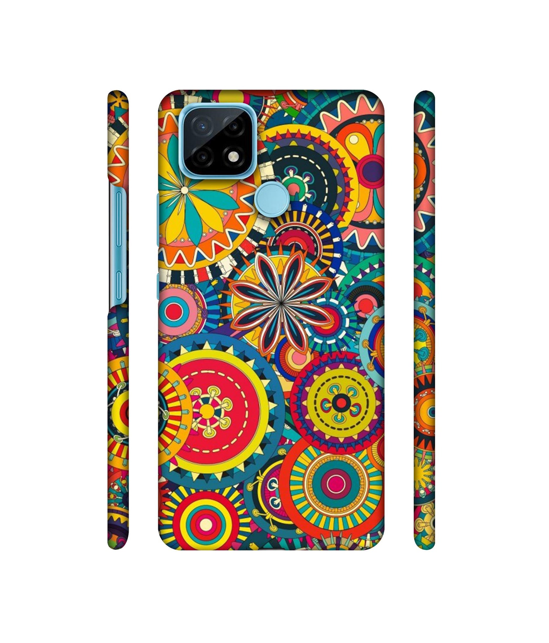 Ring Pattern Print Designer Hard Back Cover for Realme C21