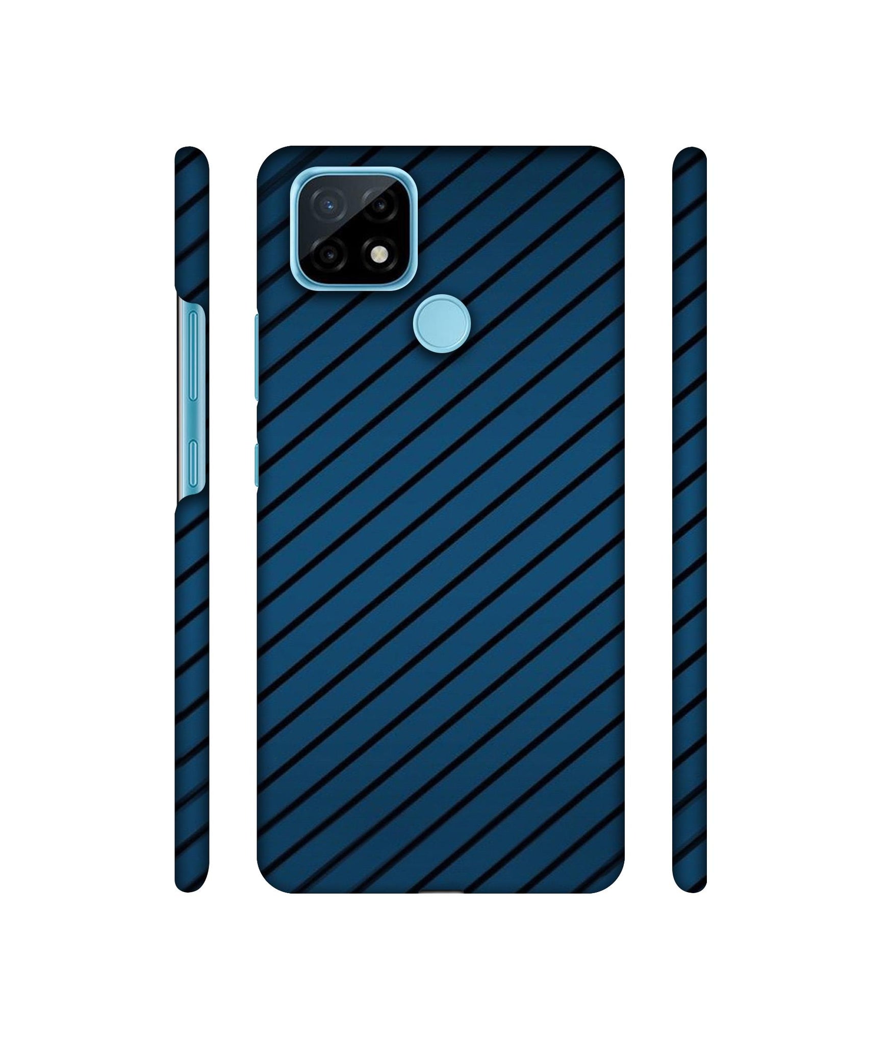 Blue Stripes Designer Hard Back Cover for Realme C21