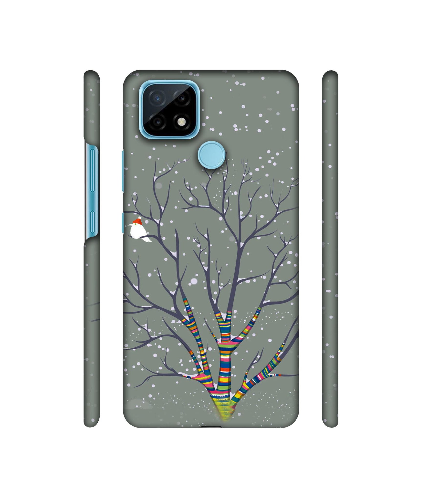 Winter Pattern Print Designer Hard Back Cover for Realme C21