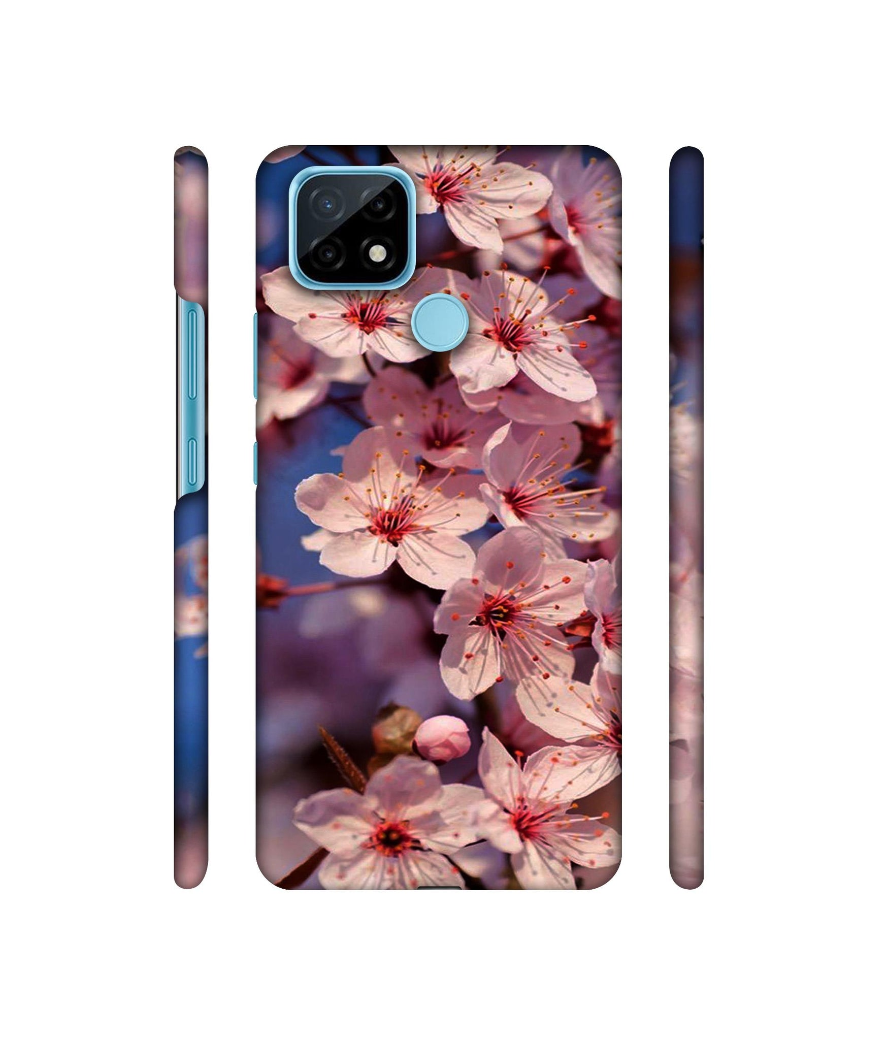 Pink Flowers Pattern Designer Hard Back Cover for Realme C21