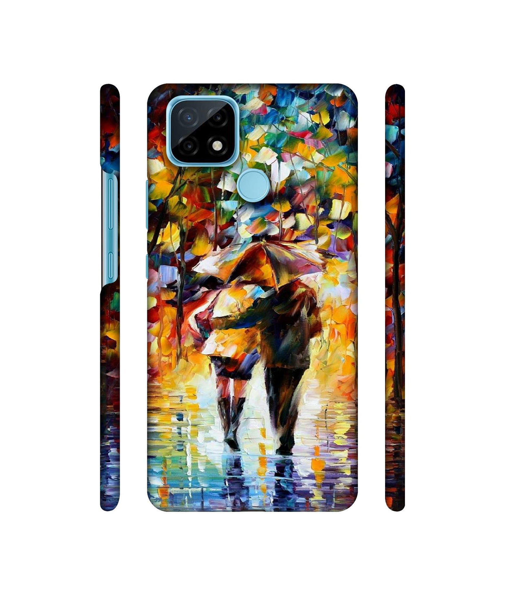 Paint Couple Pattern Designer Hard Back Cover for Realme C21