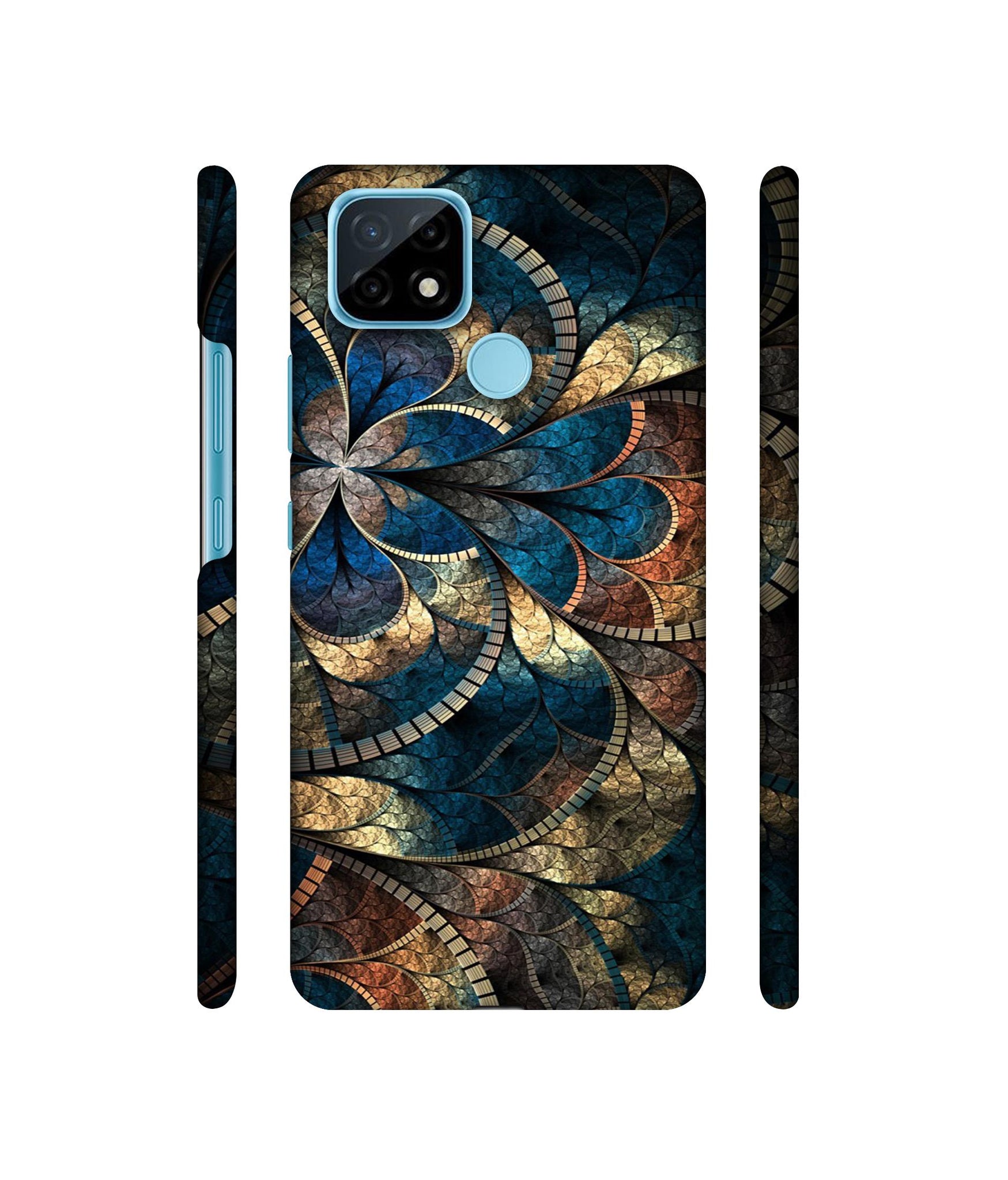 Fractional Pattern Designer Hard Back Cover for Realme C21