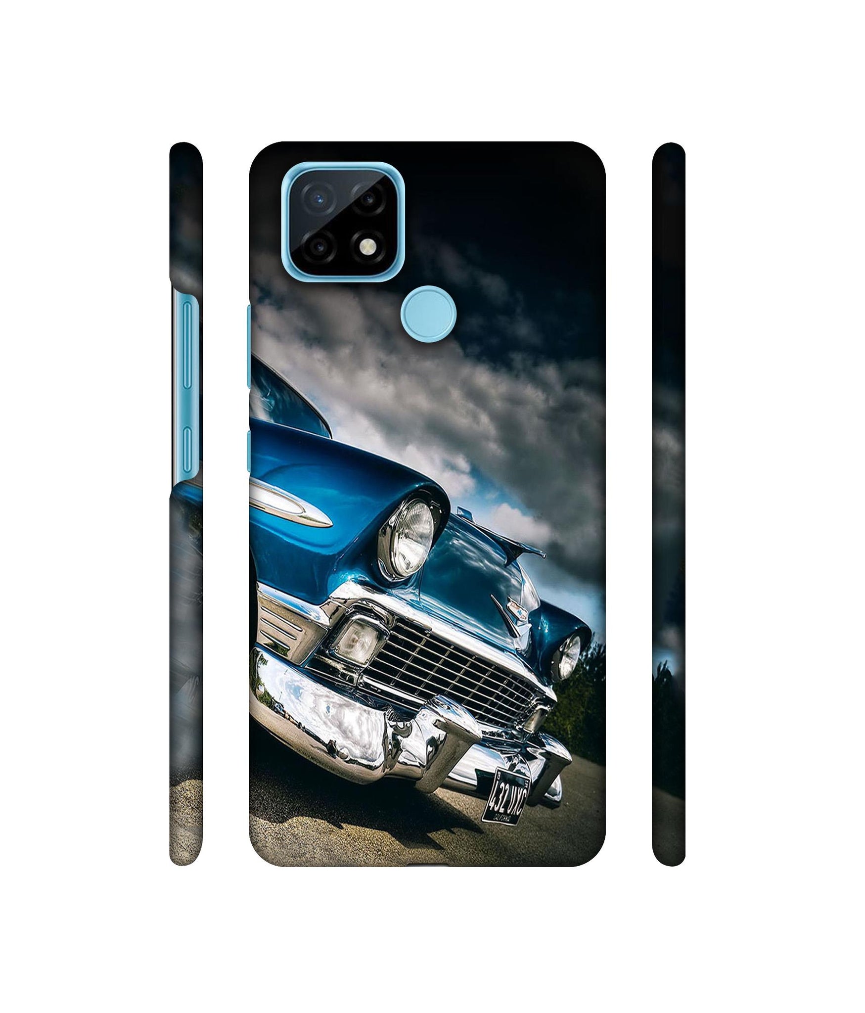 Vintage Car Pattern Designer Hard Back Cover for Realme C21