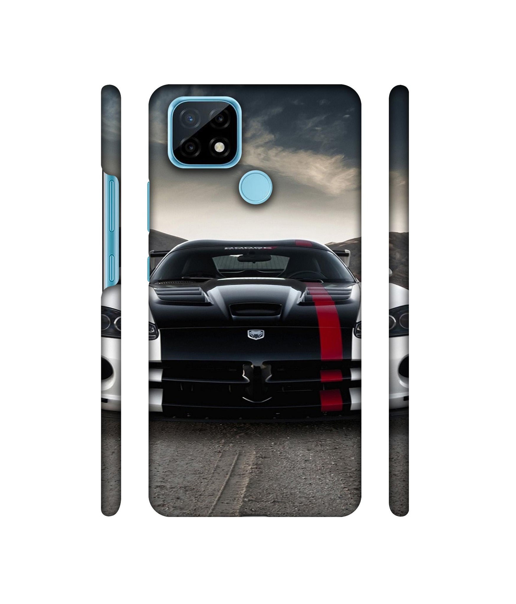 Sports Car Pattern Designer Hard Back Cover for Realme C21