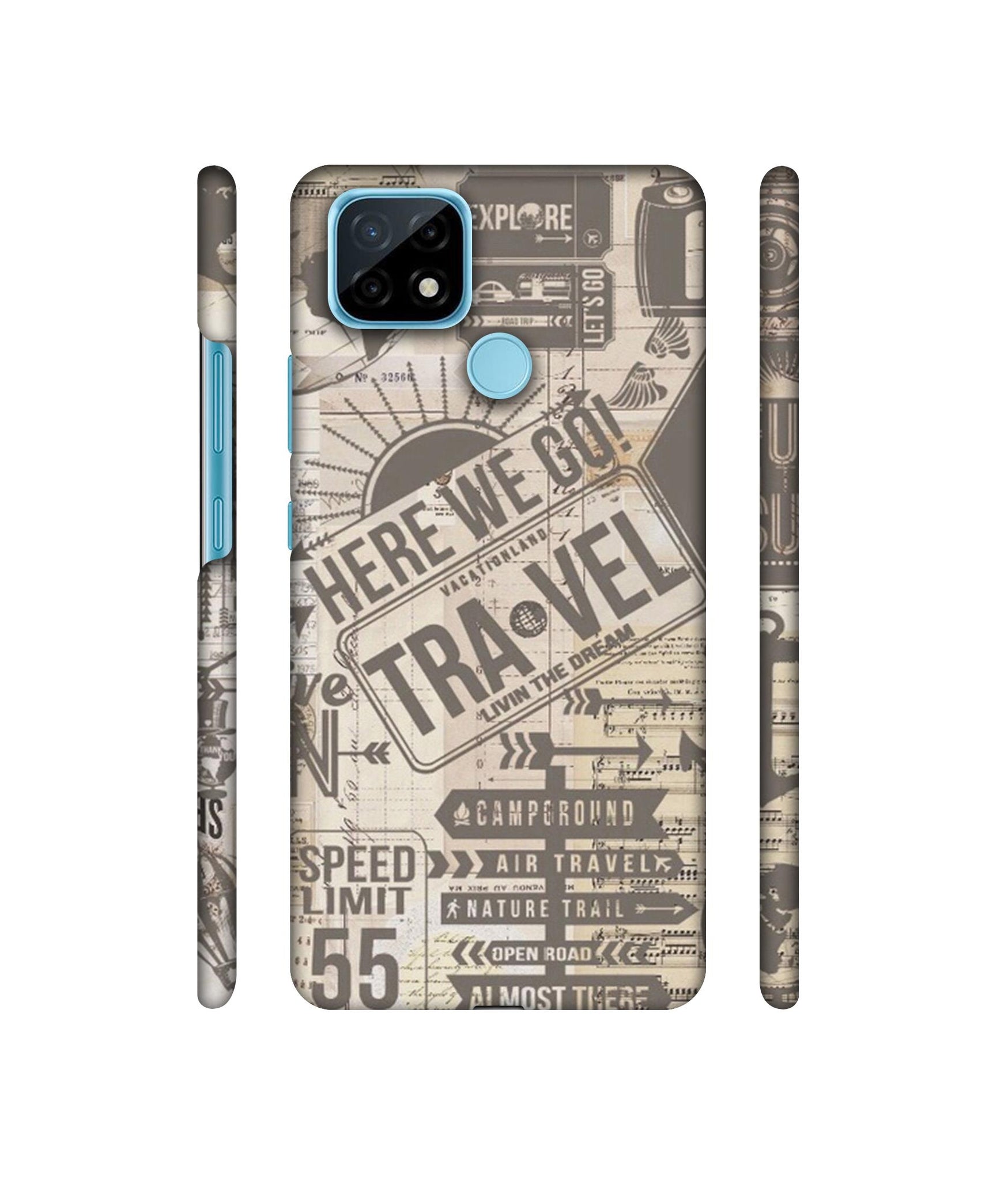 Travel Designer Hard Back Cover for Realme C21