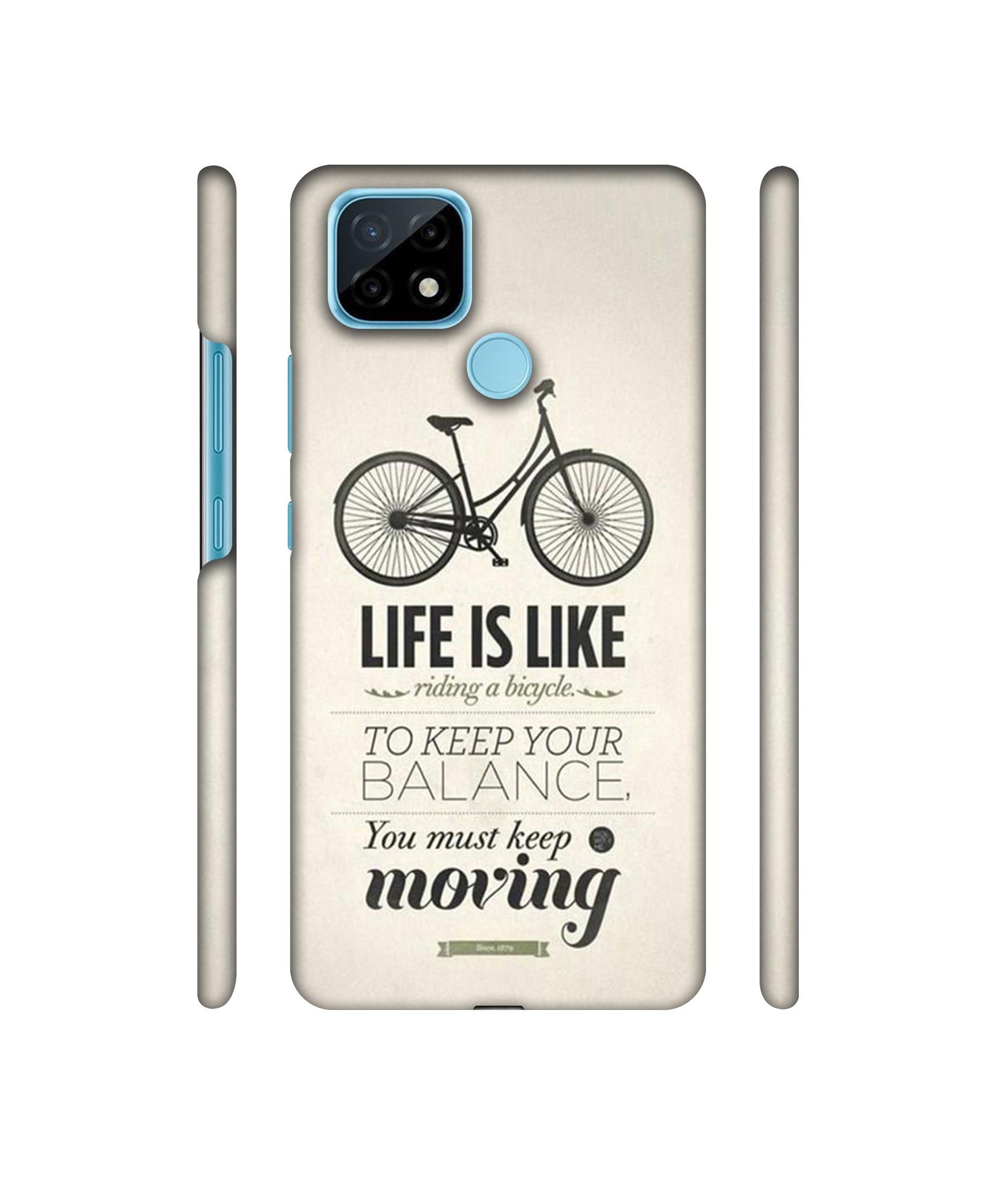 Life is Like Moving Designer Hard Back Cover for Realme C21