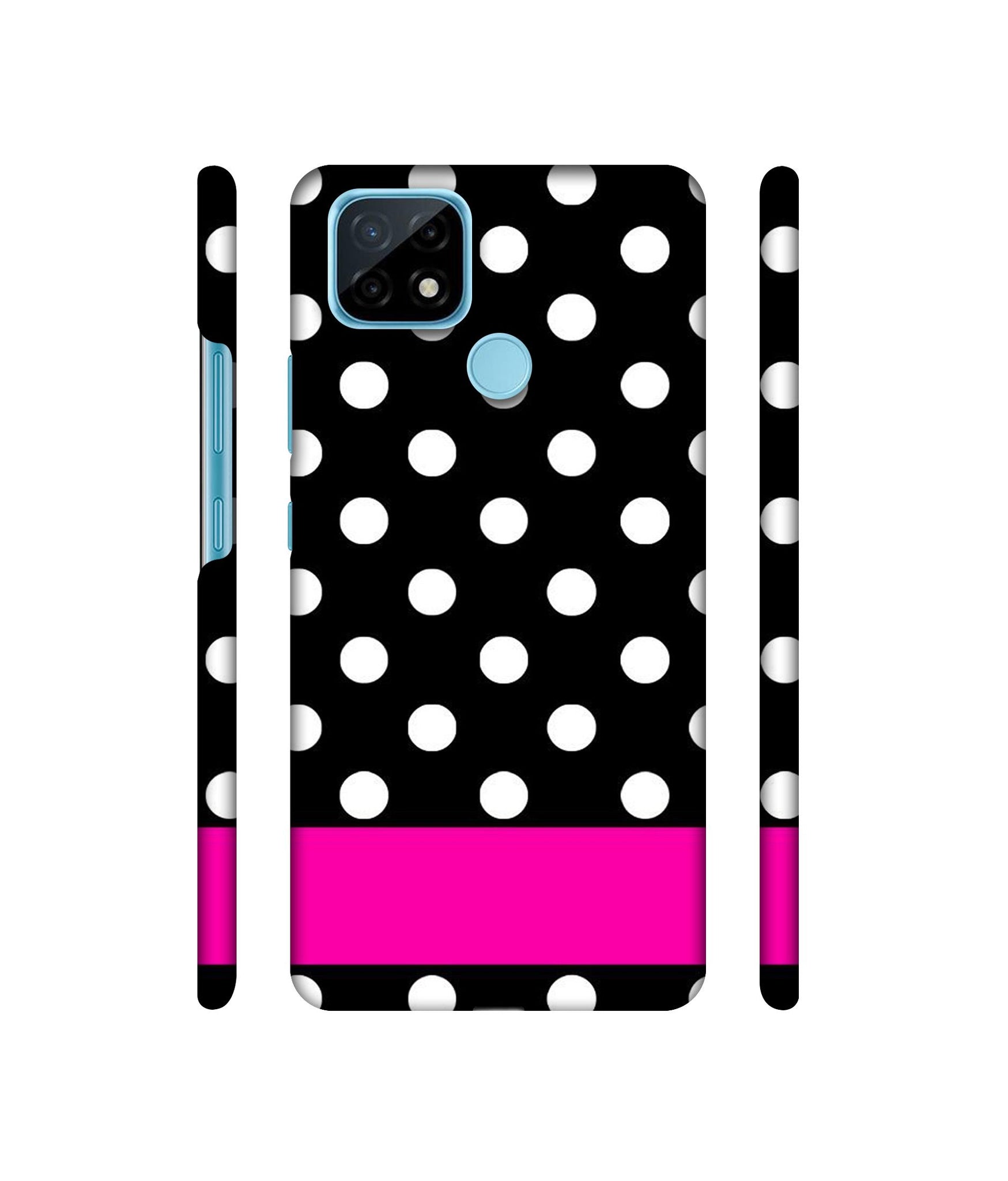 White Dots Pattern Designer Hard Back Cover for Realme C21