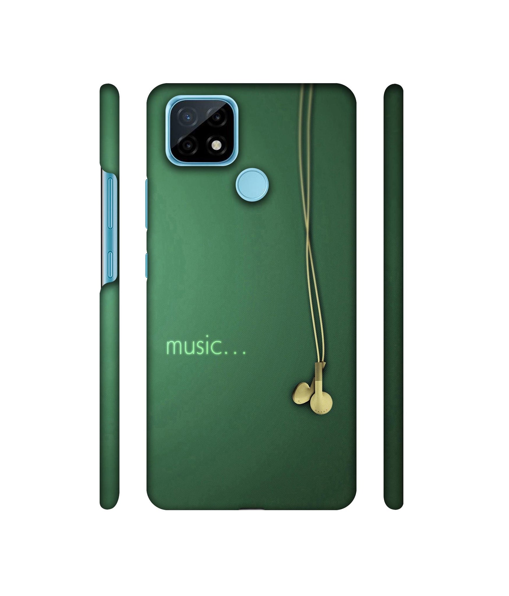 Headphone Music Designer Hard Back Cover for Realme C21